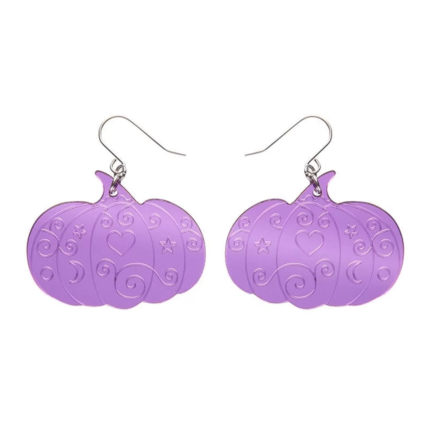 Pumpkin Magic Mirror Drop Earrings - Purple*Erstwilder Hot