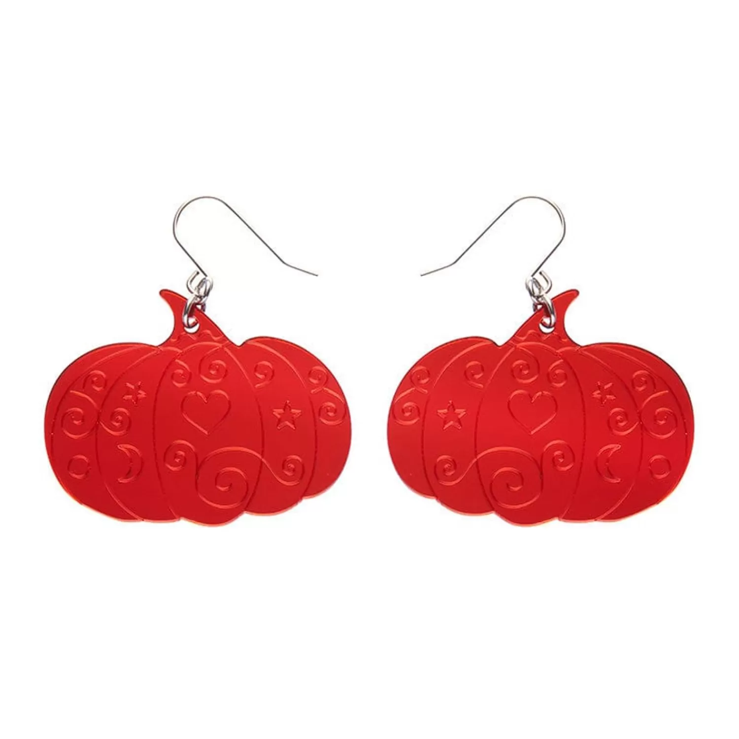 Pumpkin Magic Mirror Drop Earrings - Red*Erstwilder Cheap