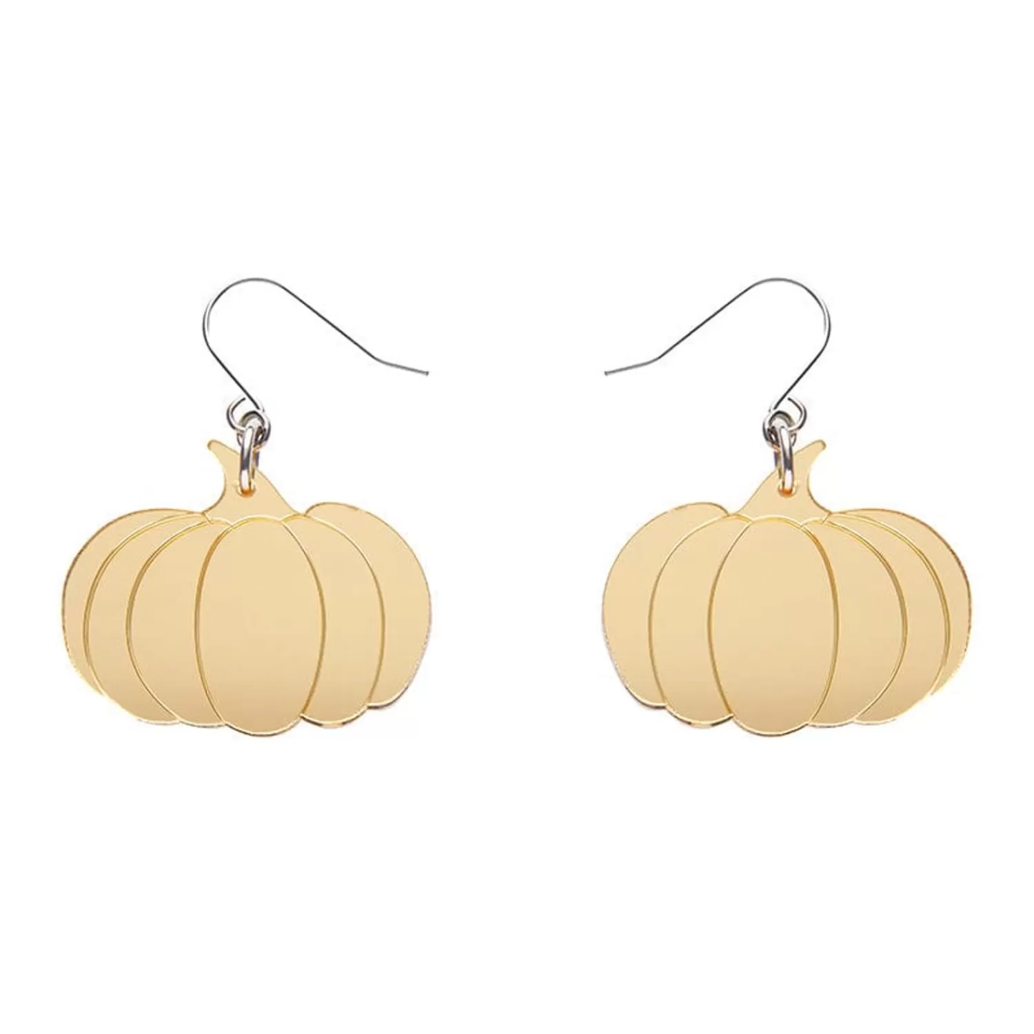 Pumpkin Mirror Drop Earrings - Gold*Erstwilder Store