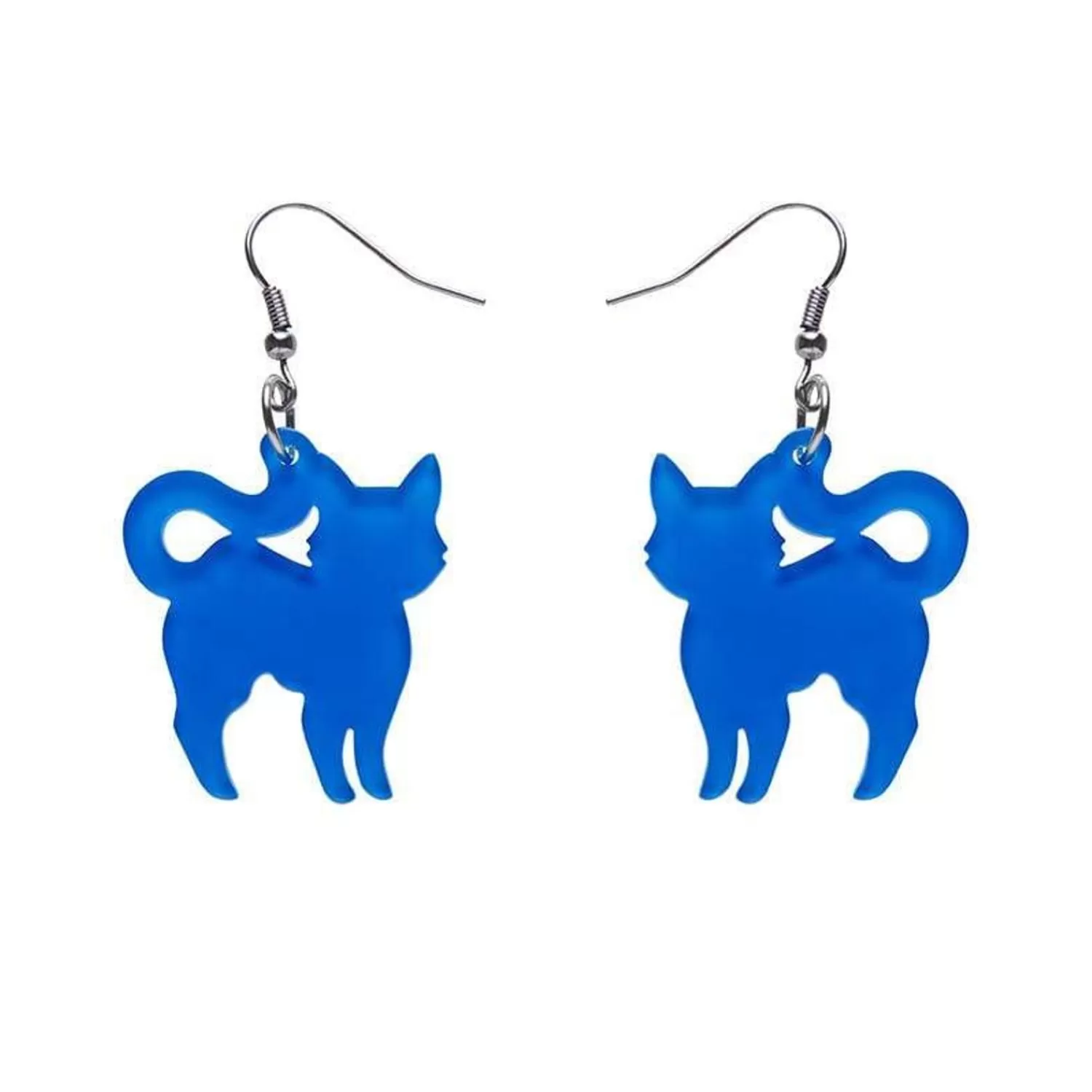 Pussy Cat Bubble Resin Drop Earrings - Blue*Erstwilder Fashion