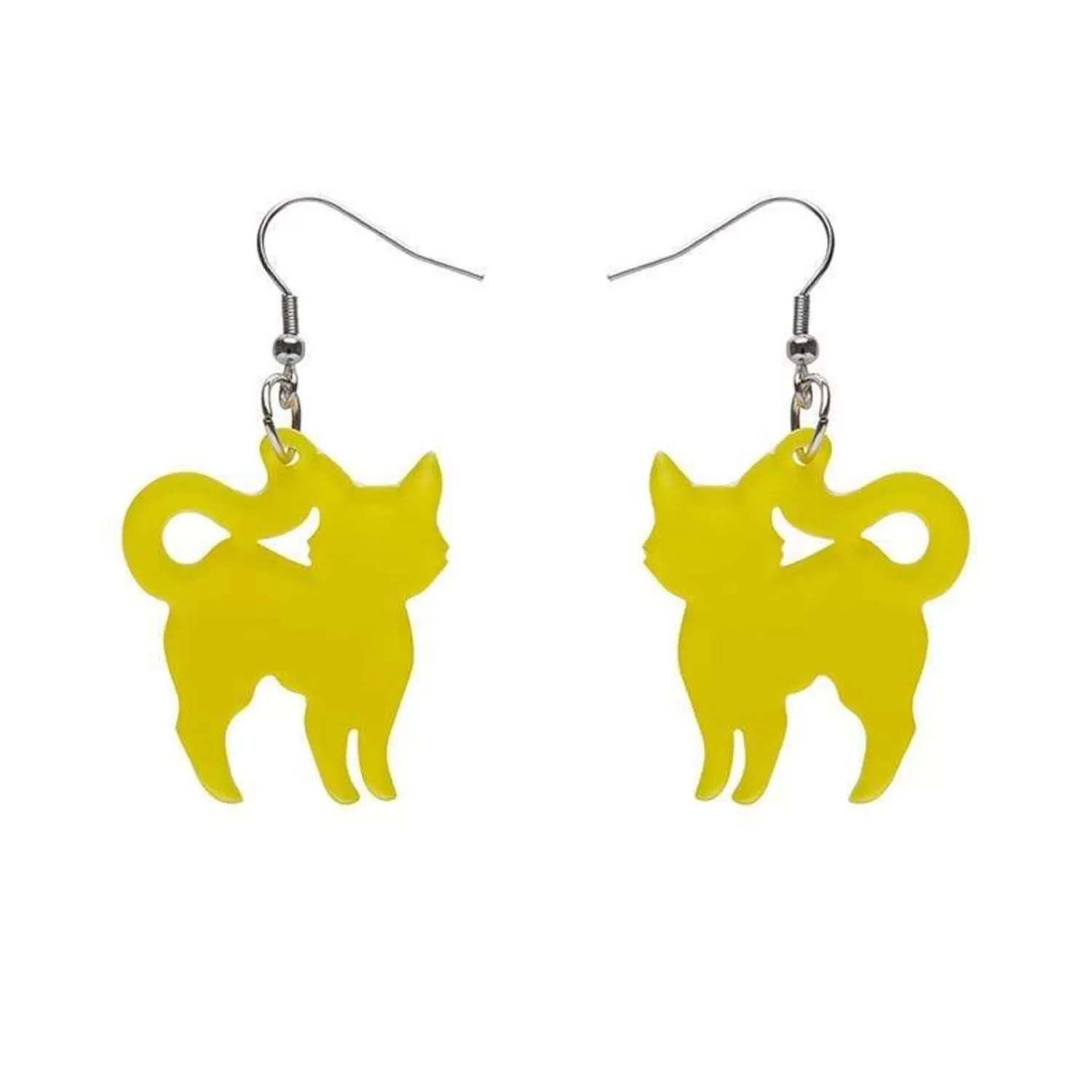 Pussy Cat Bubble Resin Drop Earrings - Yellow*Erstwilder Best Sale