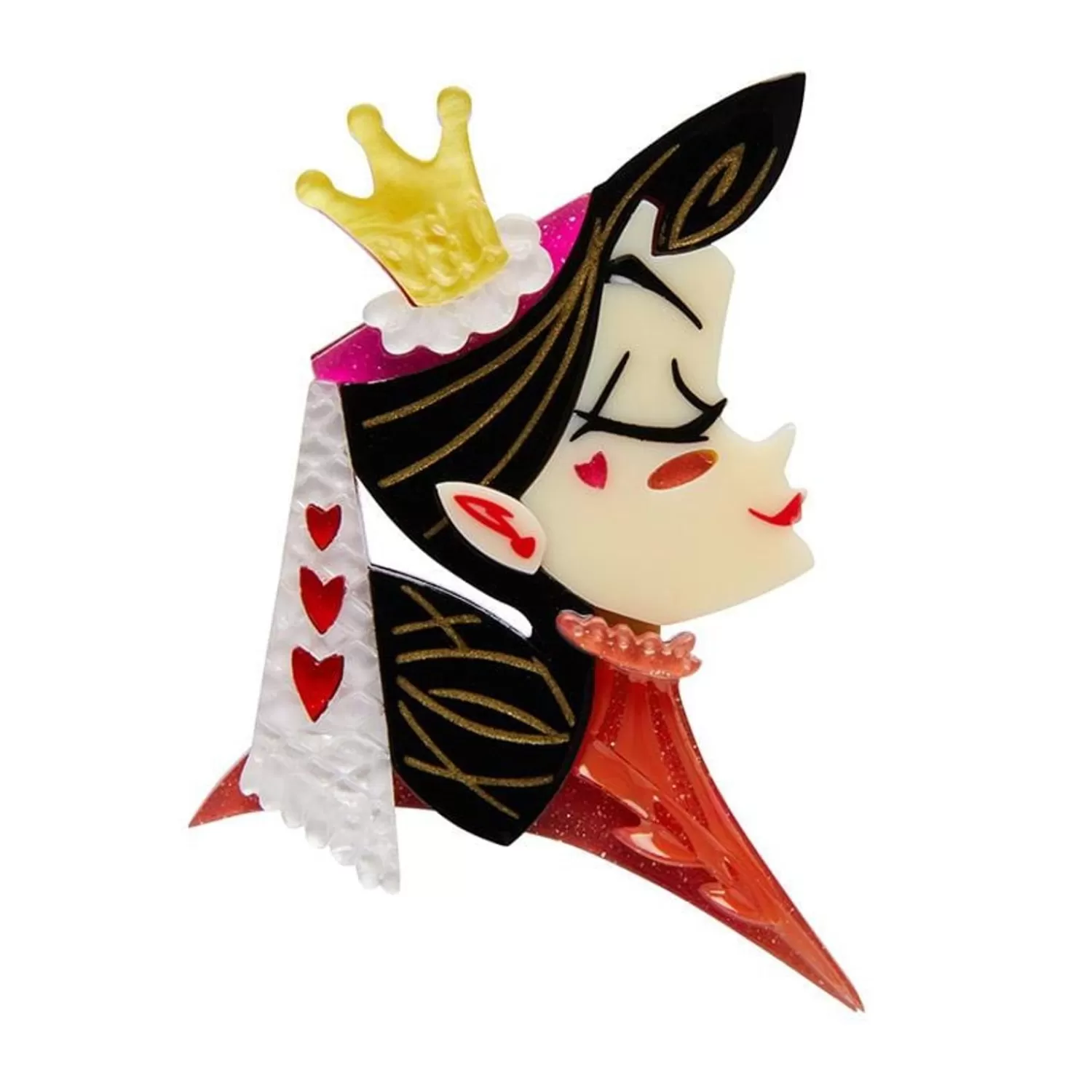 Queen Of Hearts Brooch*Erstwilder Shop