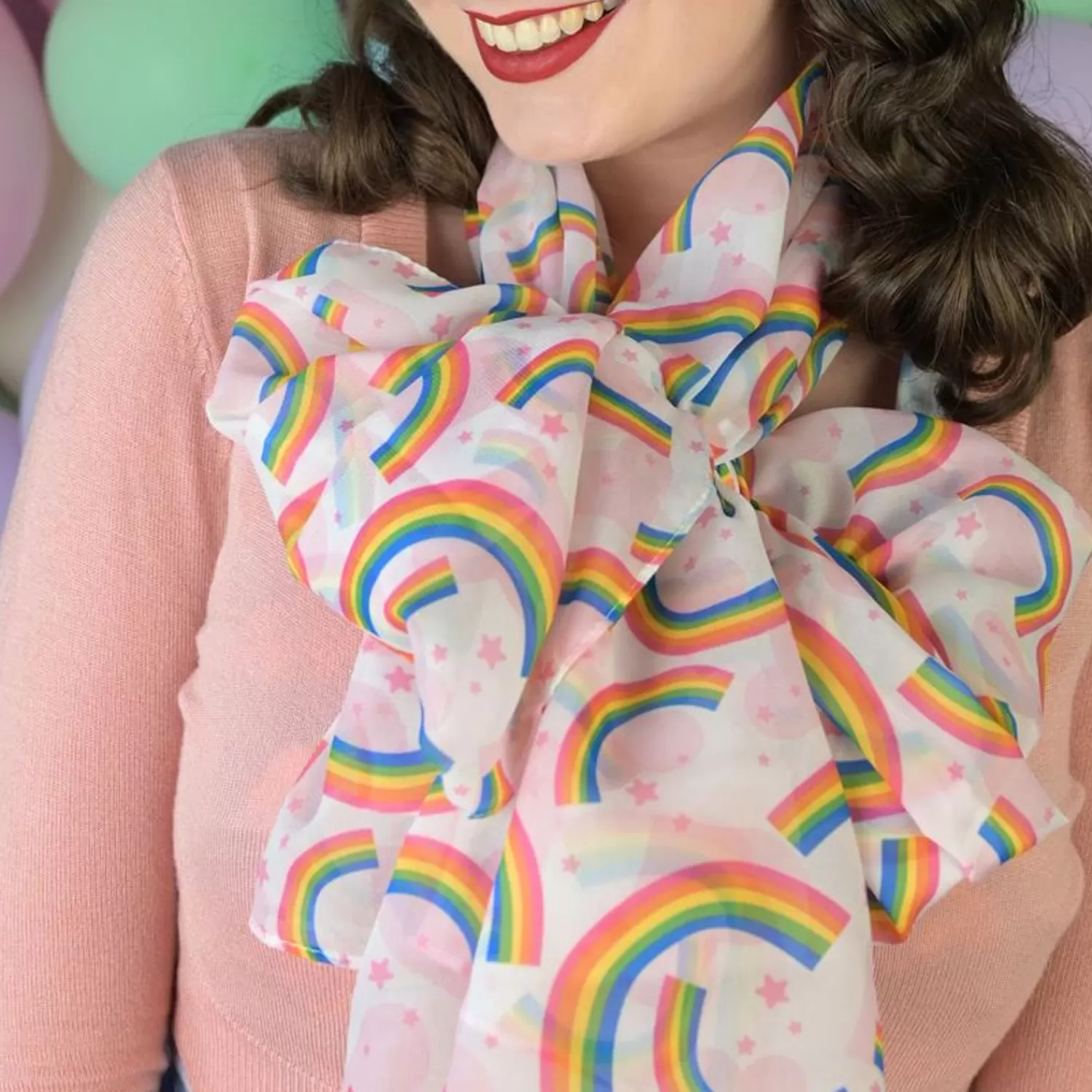 Rainbow Heart Large Neck Scarf*Erstwilder Shop