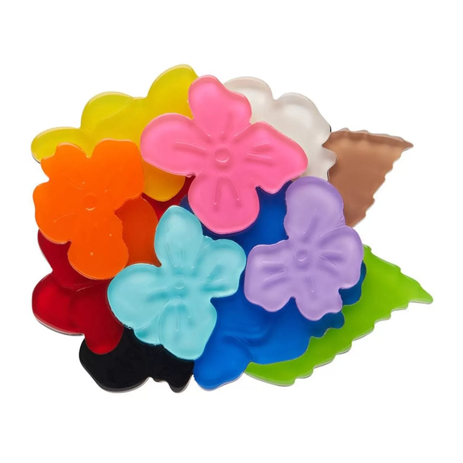 Rainbow Heartfelt Hydrangea Brooch*Erstwilder New