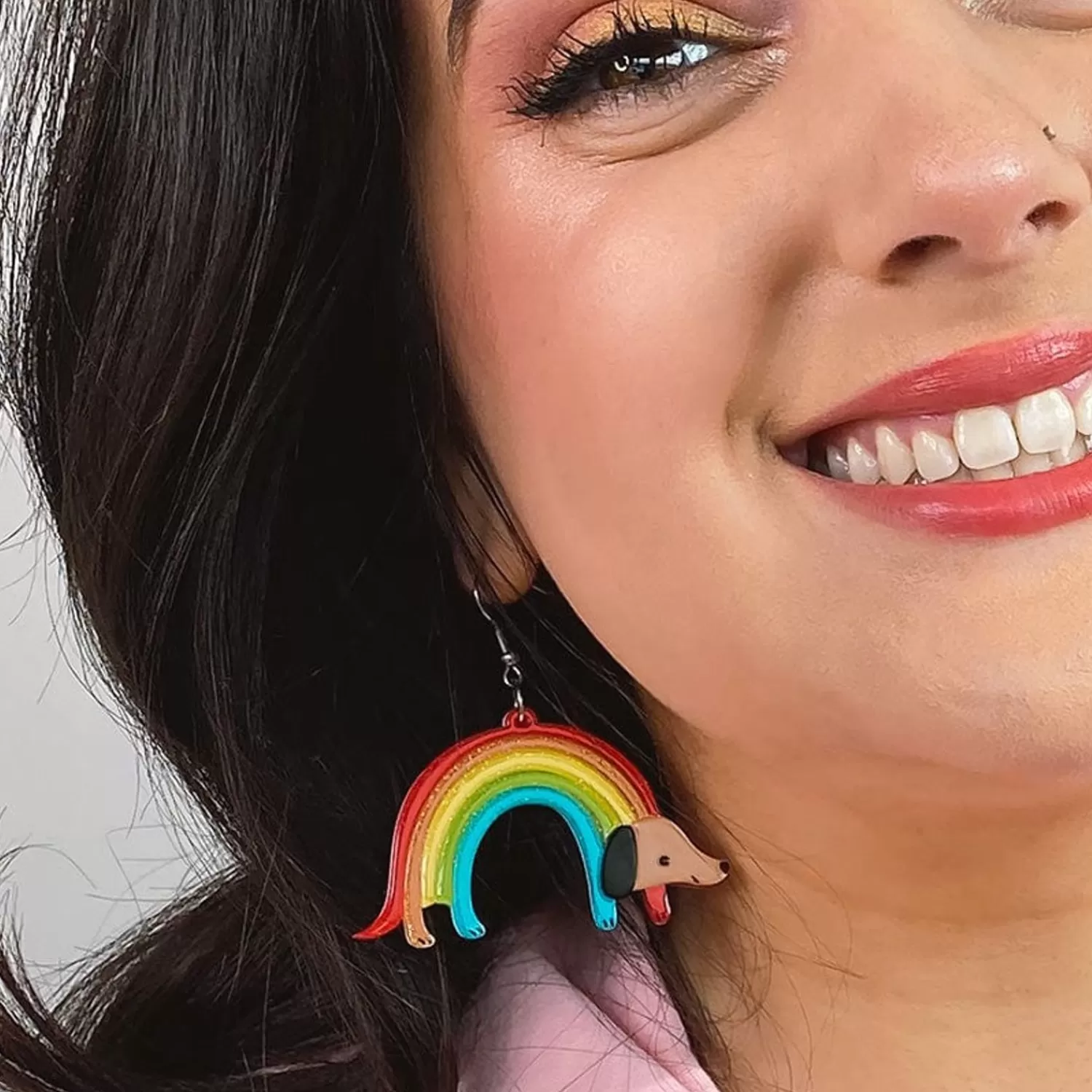 Rainbow Ruff Earrings*Erstwilder Best