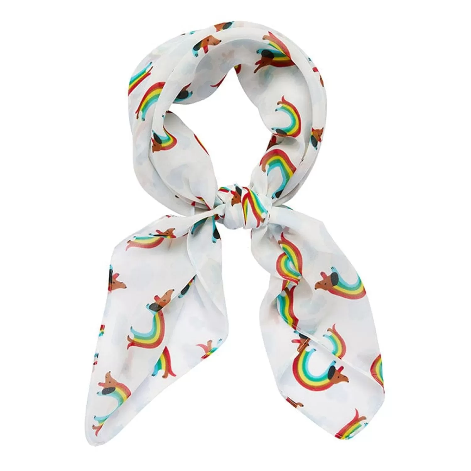 Rainbow Ruff Head Scarf White*Erstwilder Best