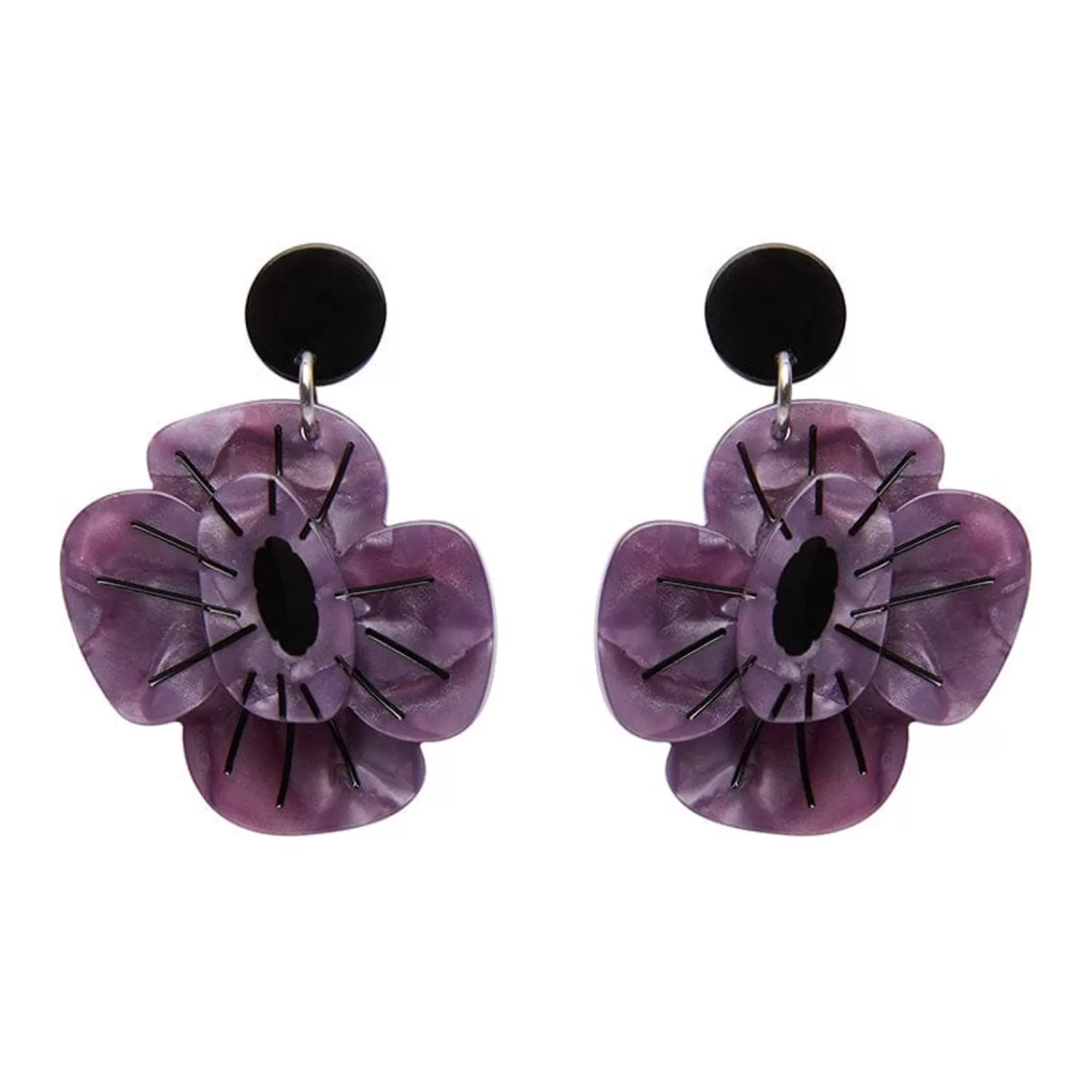 Remembrance Poppy Drop Earrings*Erstwilder Online