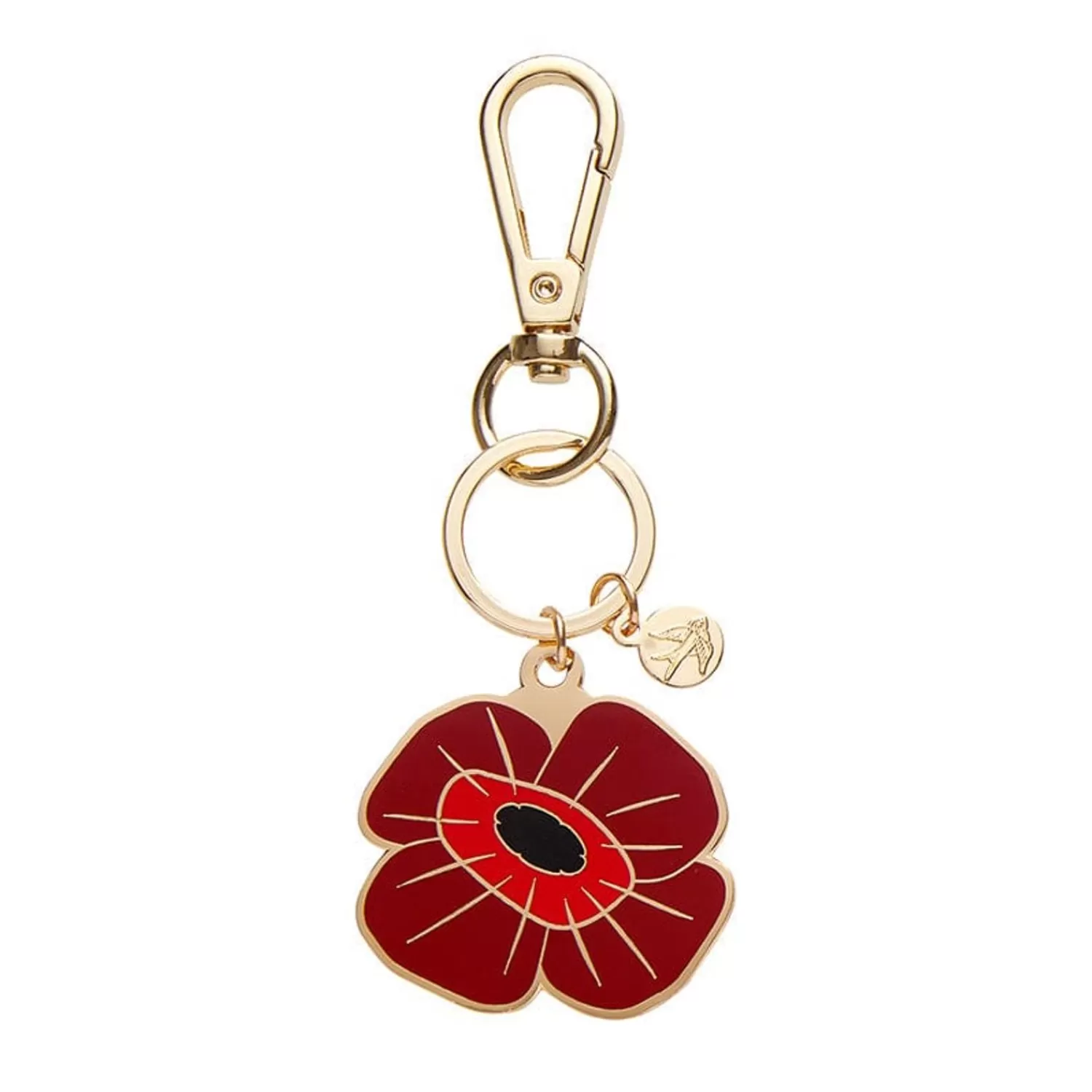 Remembrance Poppy Enamel Key Ring*Erstwilder Shop