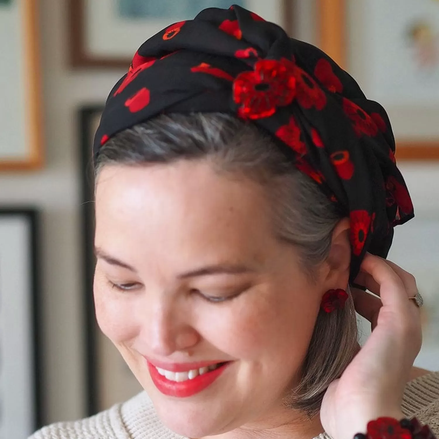 Remembrance Poppy Head Scarf*Erstwilder Shop