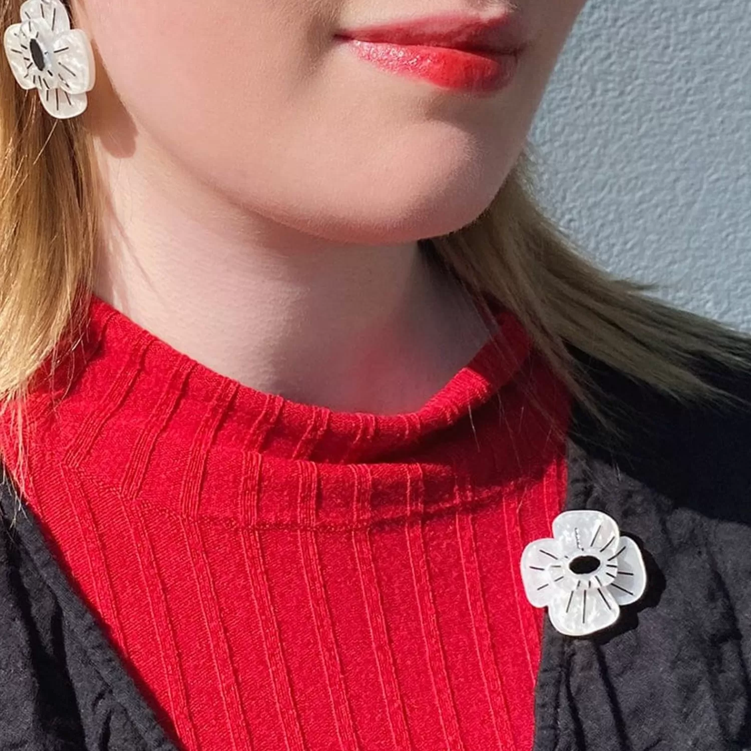 Remembrance Poppy Mini Brooch*Erstwilder Fashion