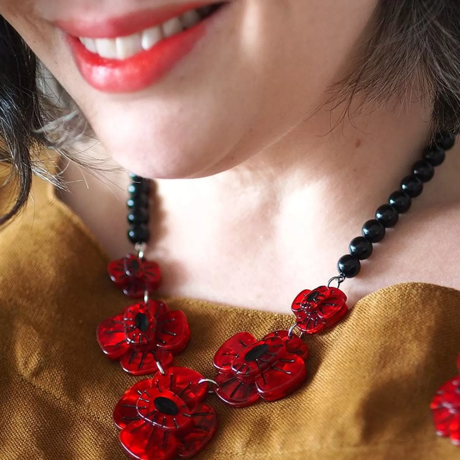 Remembrance Poppy Necklace*Erstwilder Online