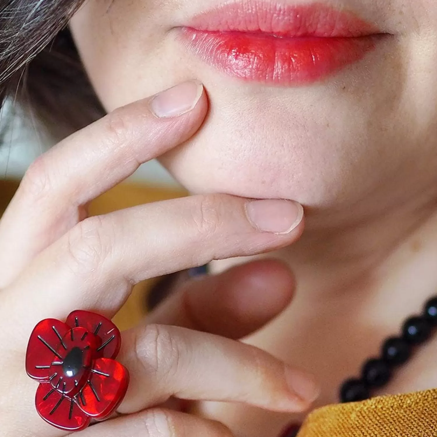 Remembrance Poppy Ring*Erstwilder Fashion