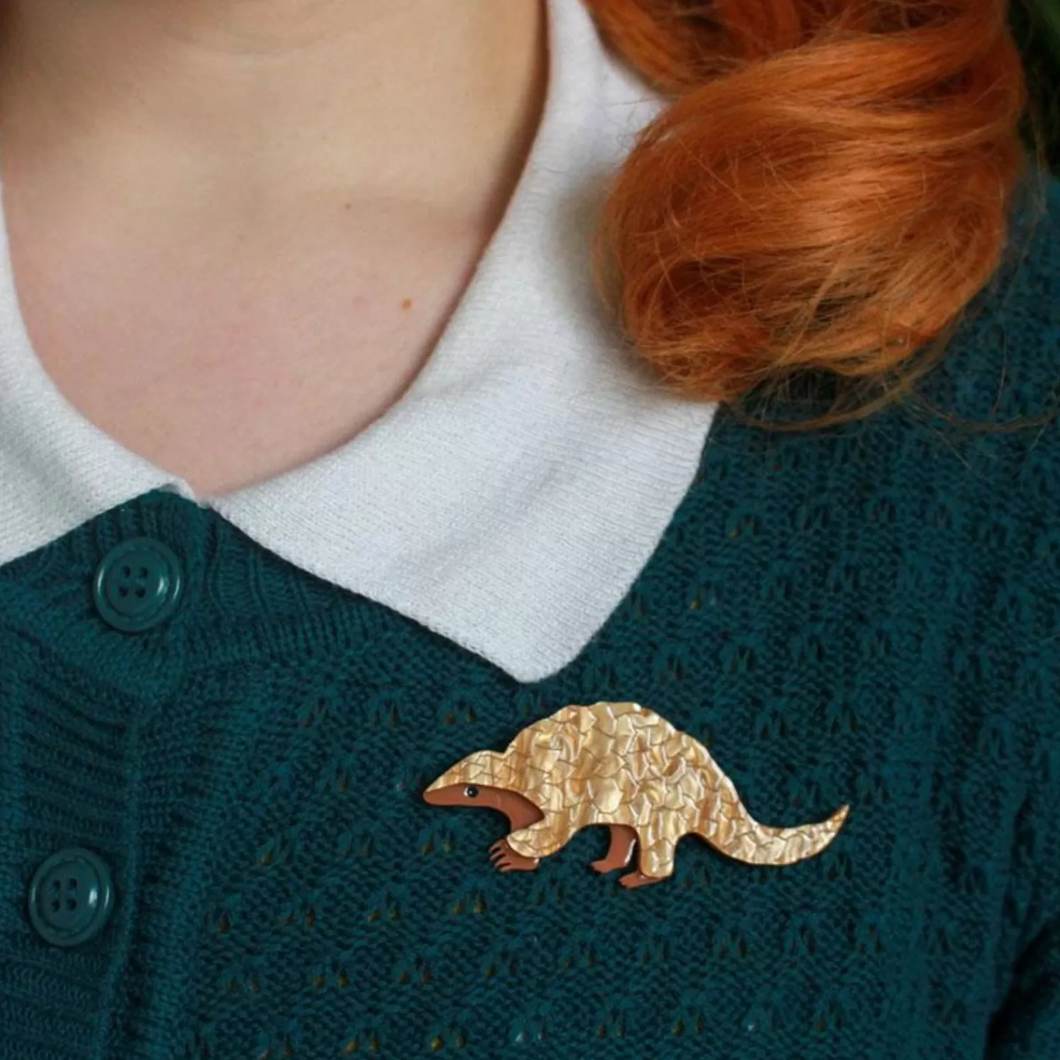 Roly Poly Pangolin Brooch*Erstwilder Online