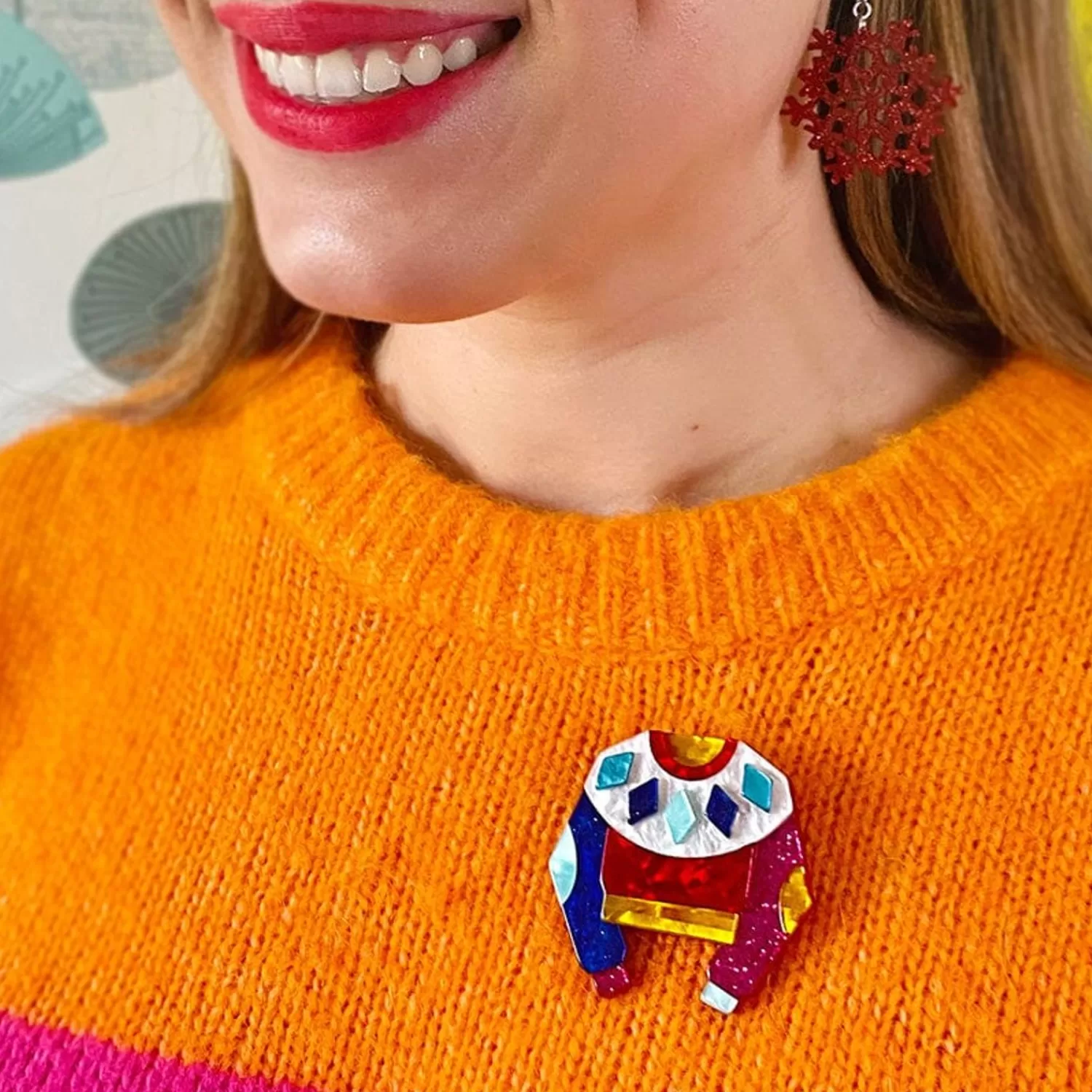 Seasonal Sweater Brooch*Erstwilder Hot