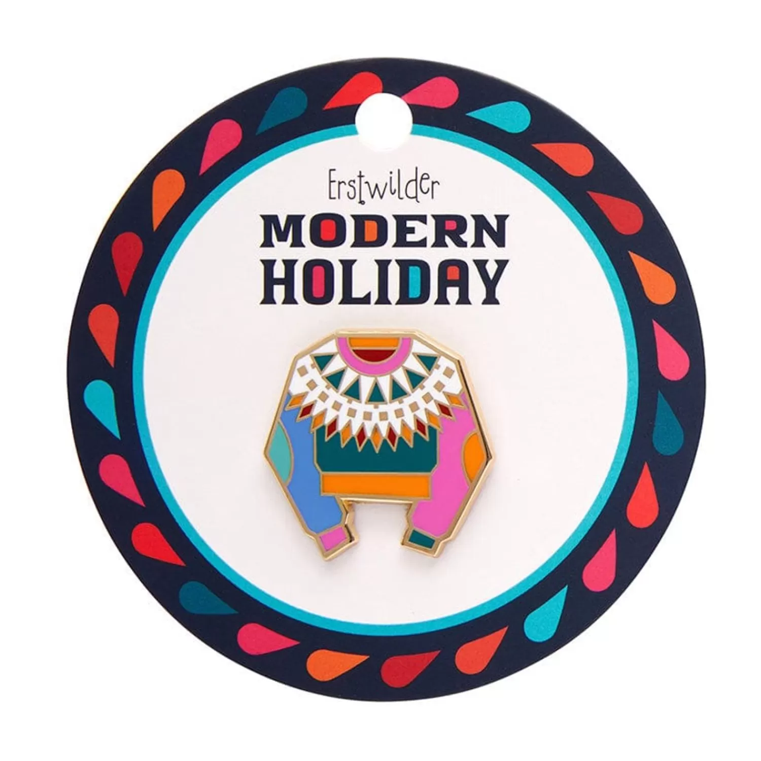 Seasonal Sweater Enamel Pin*Erstwilder Fashion