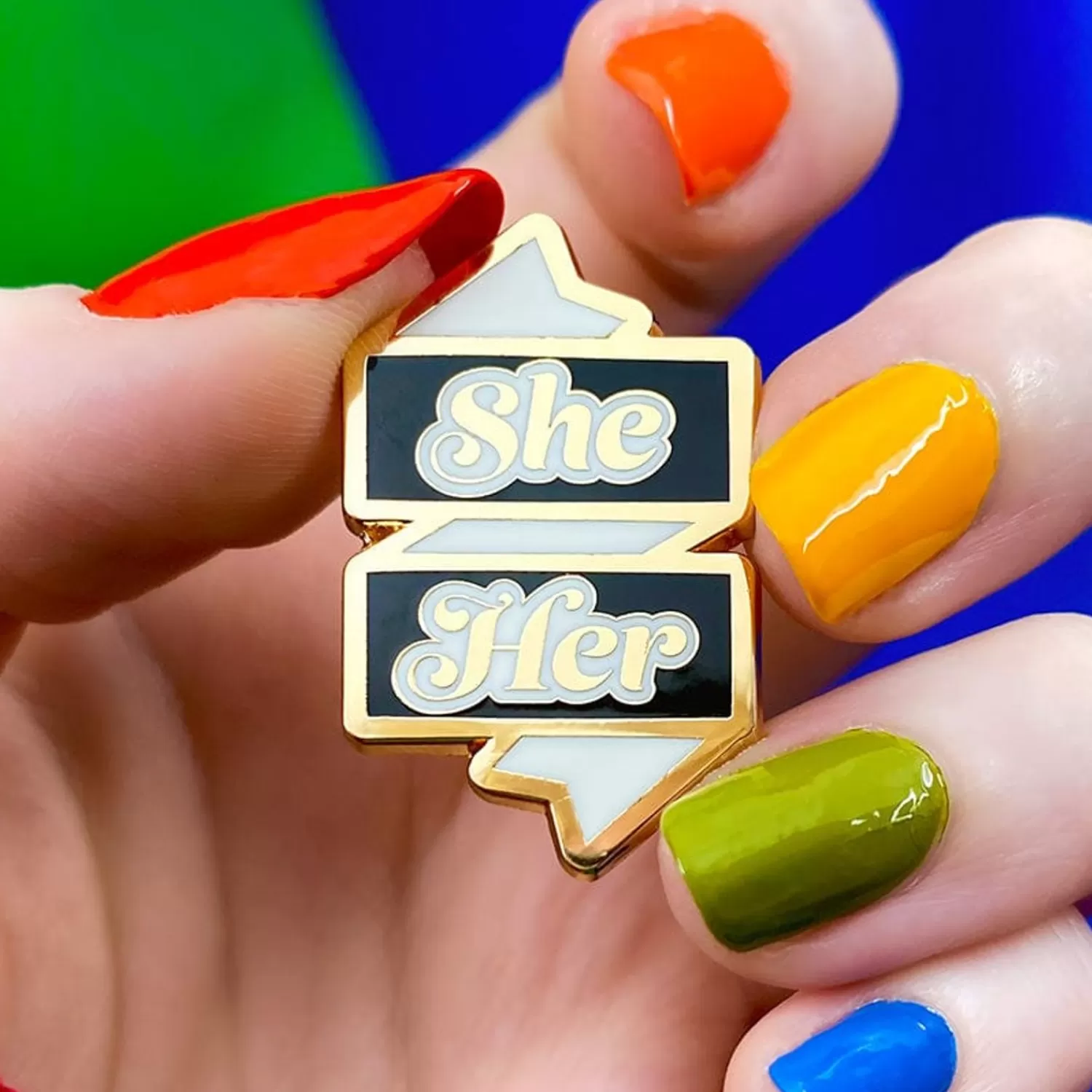 She/Her Pronoun Enamel Pin*Erstwilder Clearance