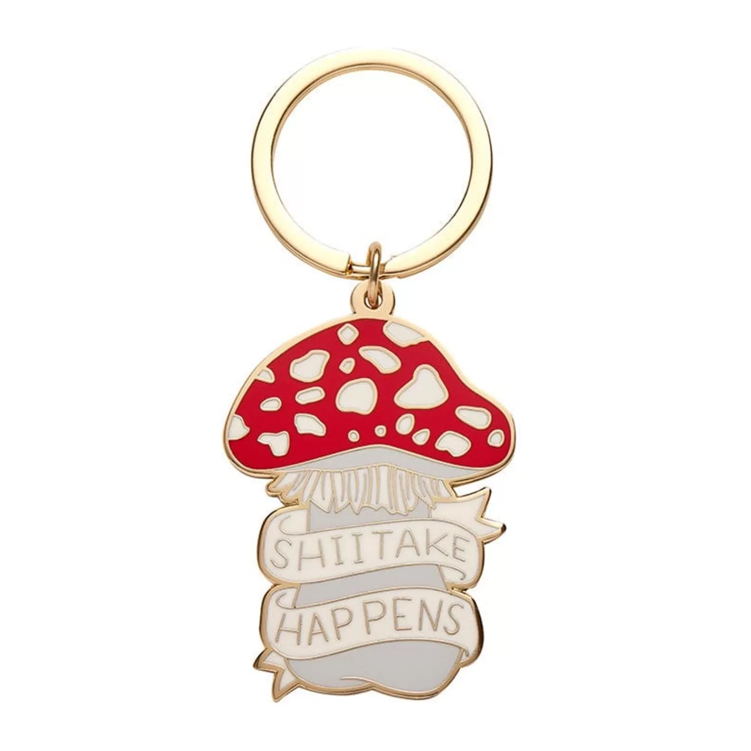 Shiitake Happens Enamel Key Charm*Erstwilder Best