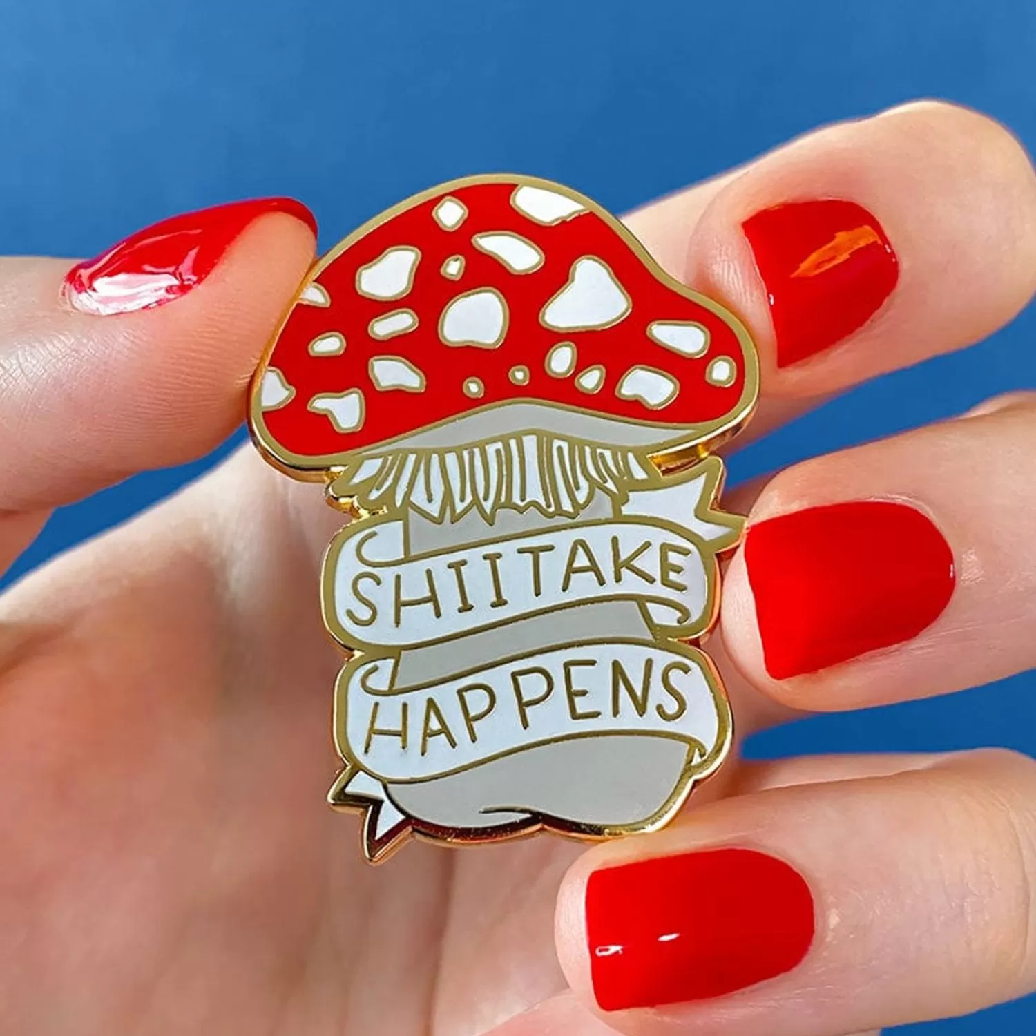 Shiitake Happens Enamel Pin*Erstwilder Outlet