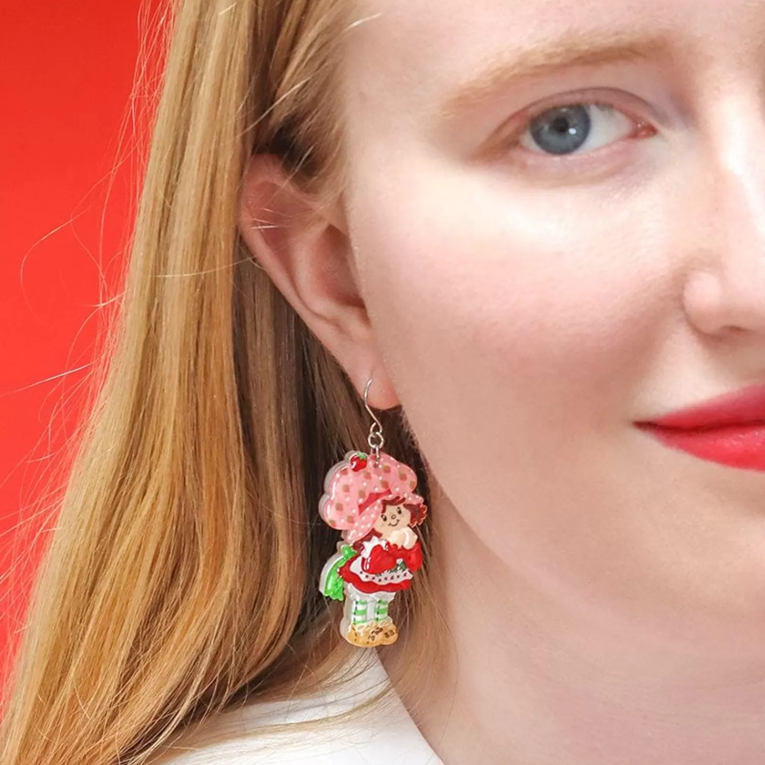 Simple Strawberry Pleasures Drop Earrings*Erstwilder Fashion