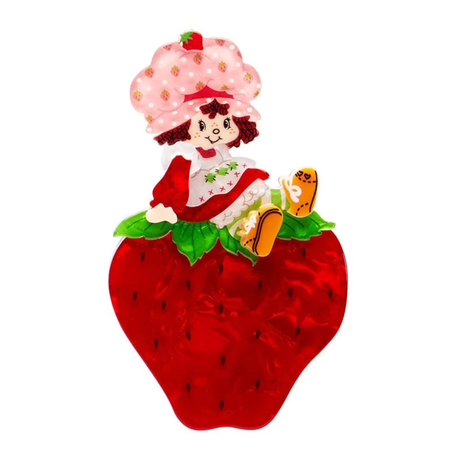 Sitting On A Strawberry Brooch*Erstwilder Cheap