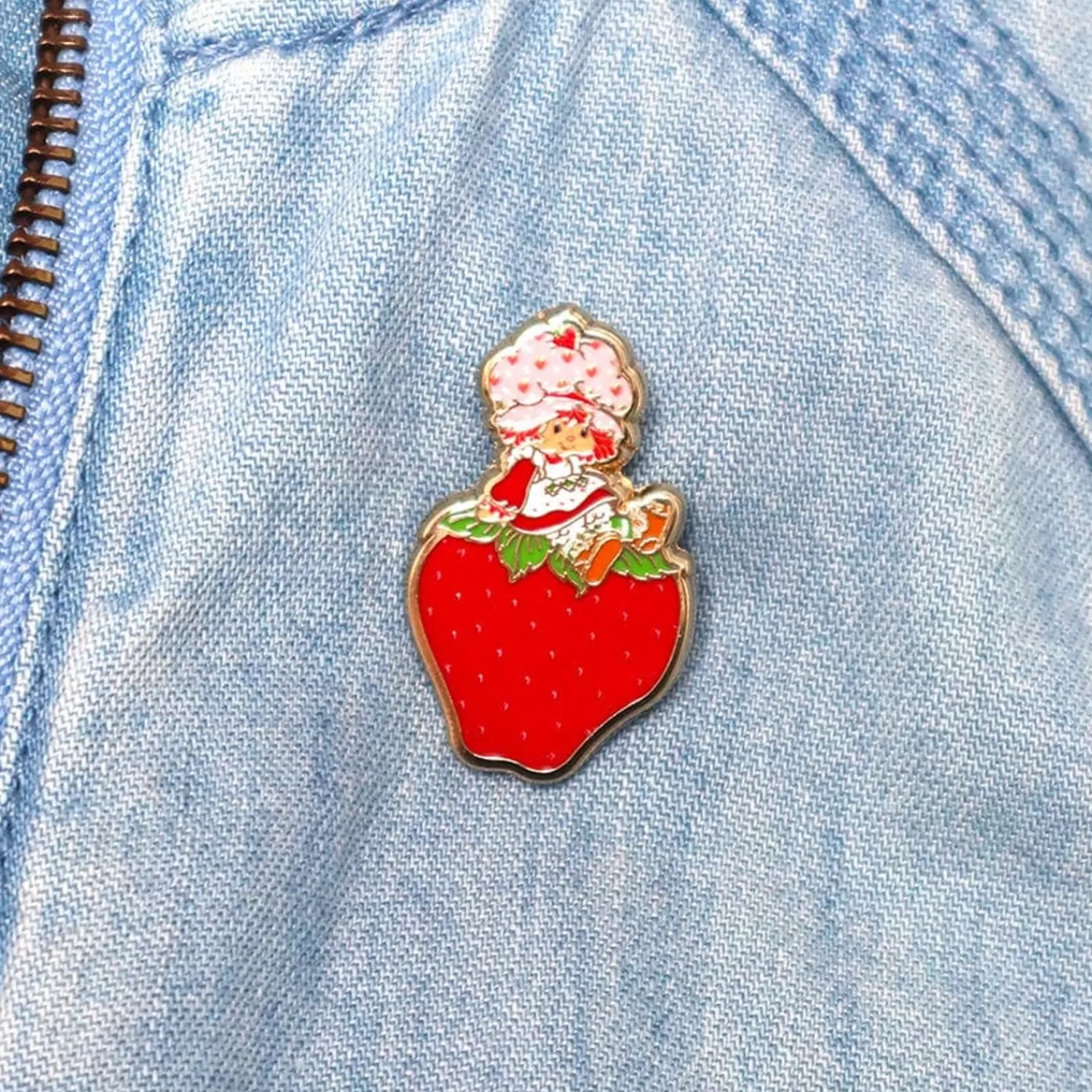 Sitting On A Strawberry Enamel Pin*Erstwilder Flash Sale