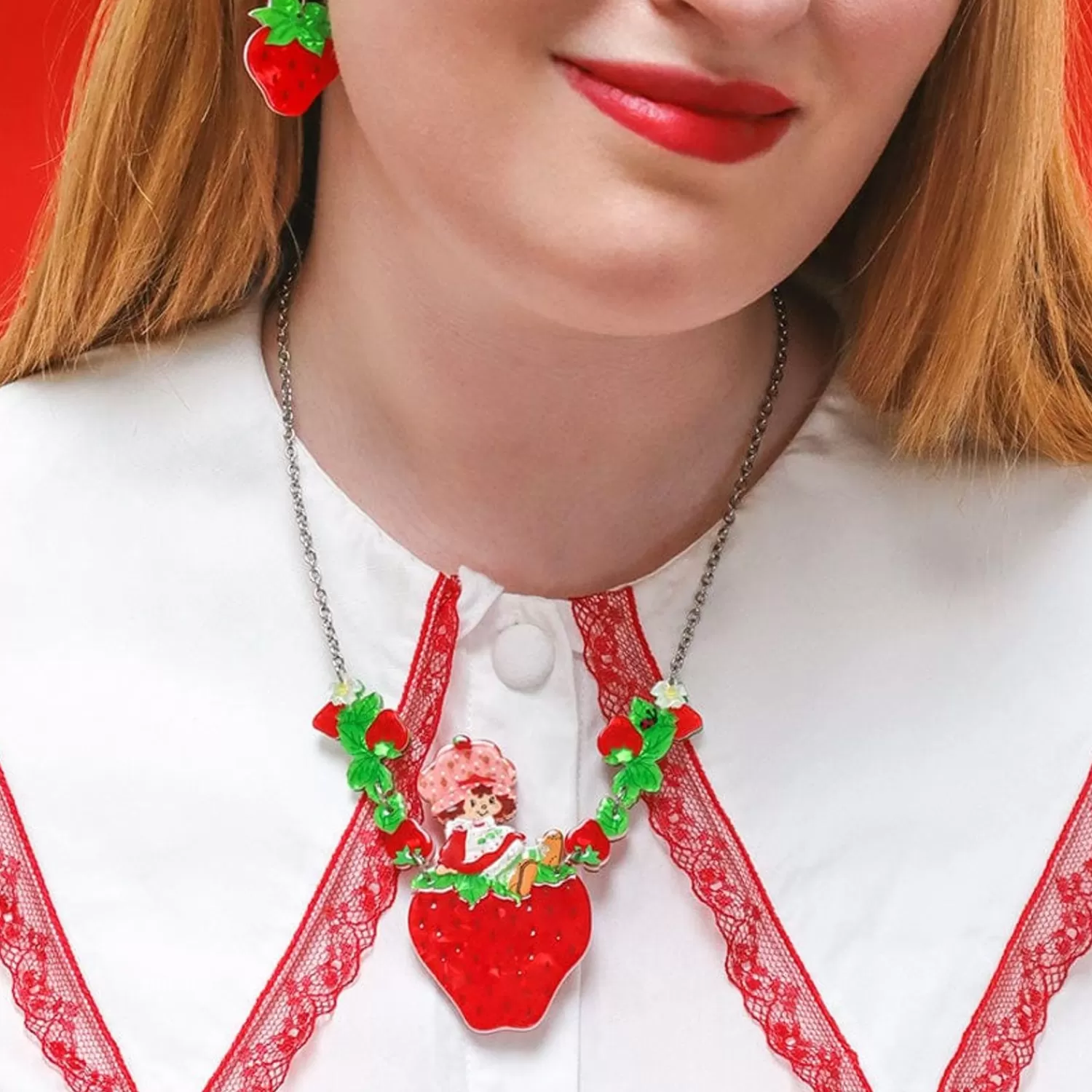 Sitting On A Strawberry Necklace*Erstwilder Online