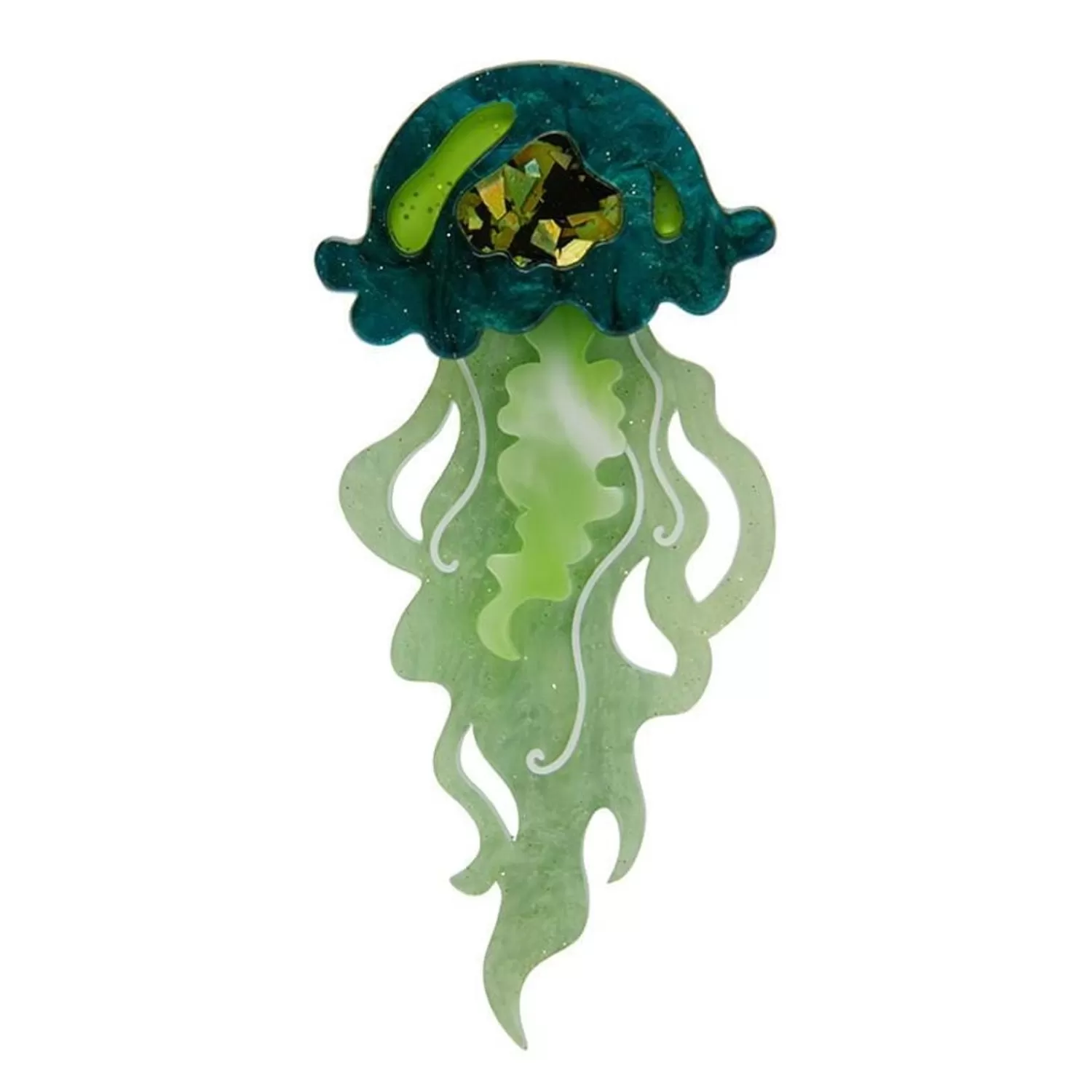 Slippin' Under Jellyfish Brooch*Erstwilder New