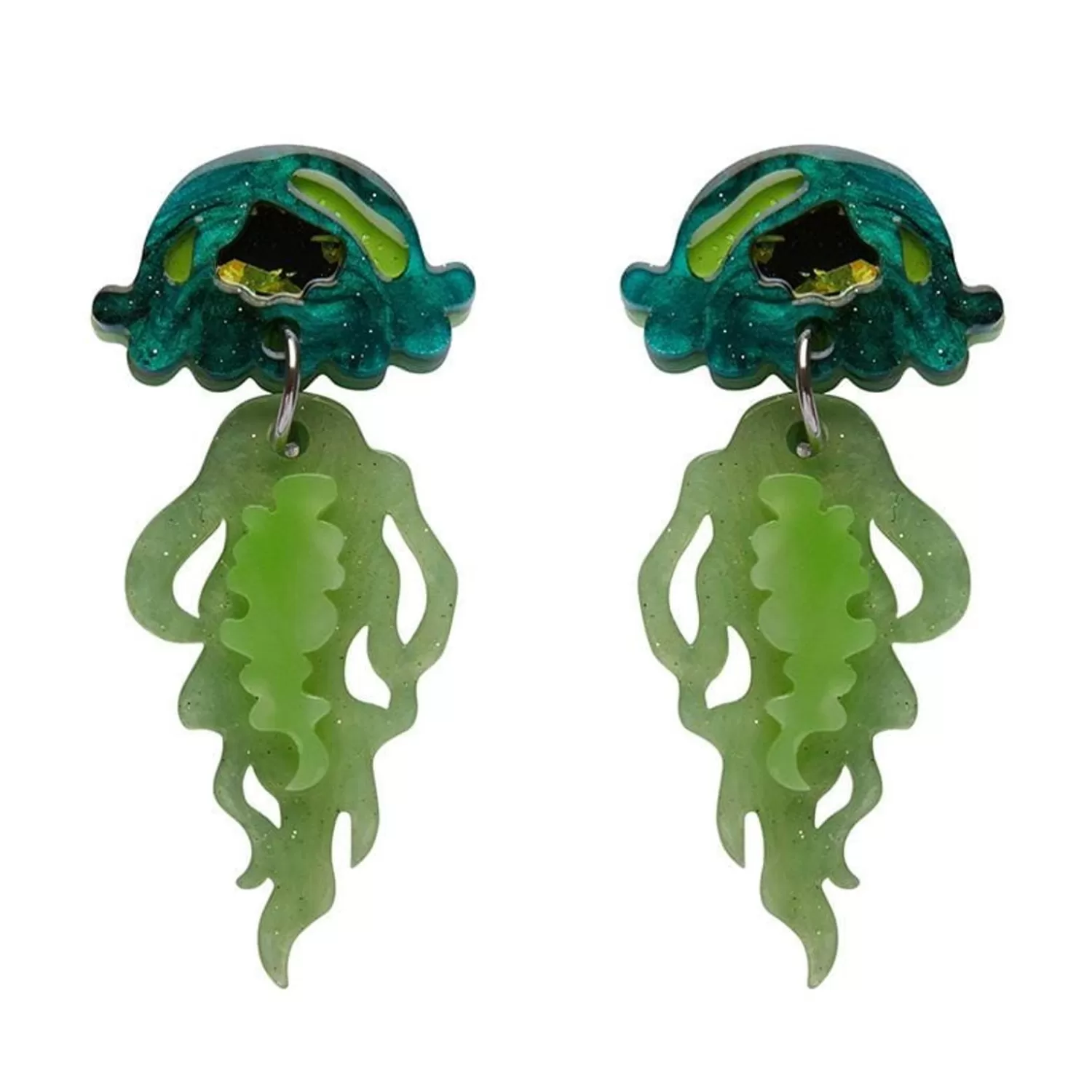 Slippin' Under Jellyfish Earrings*Erstwilder Outlet