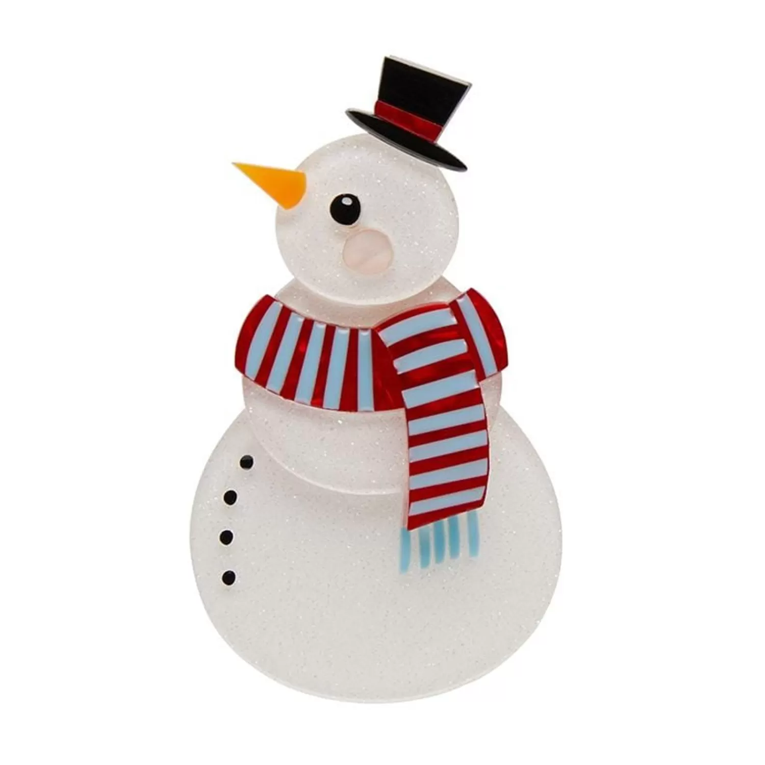 Snuggy Snowman Brooch*Erstwilder Store