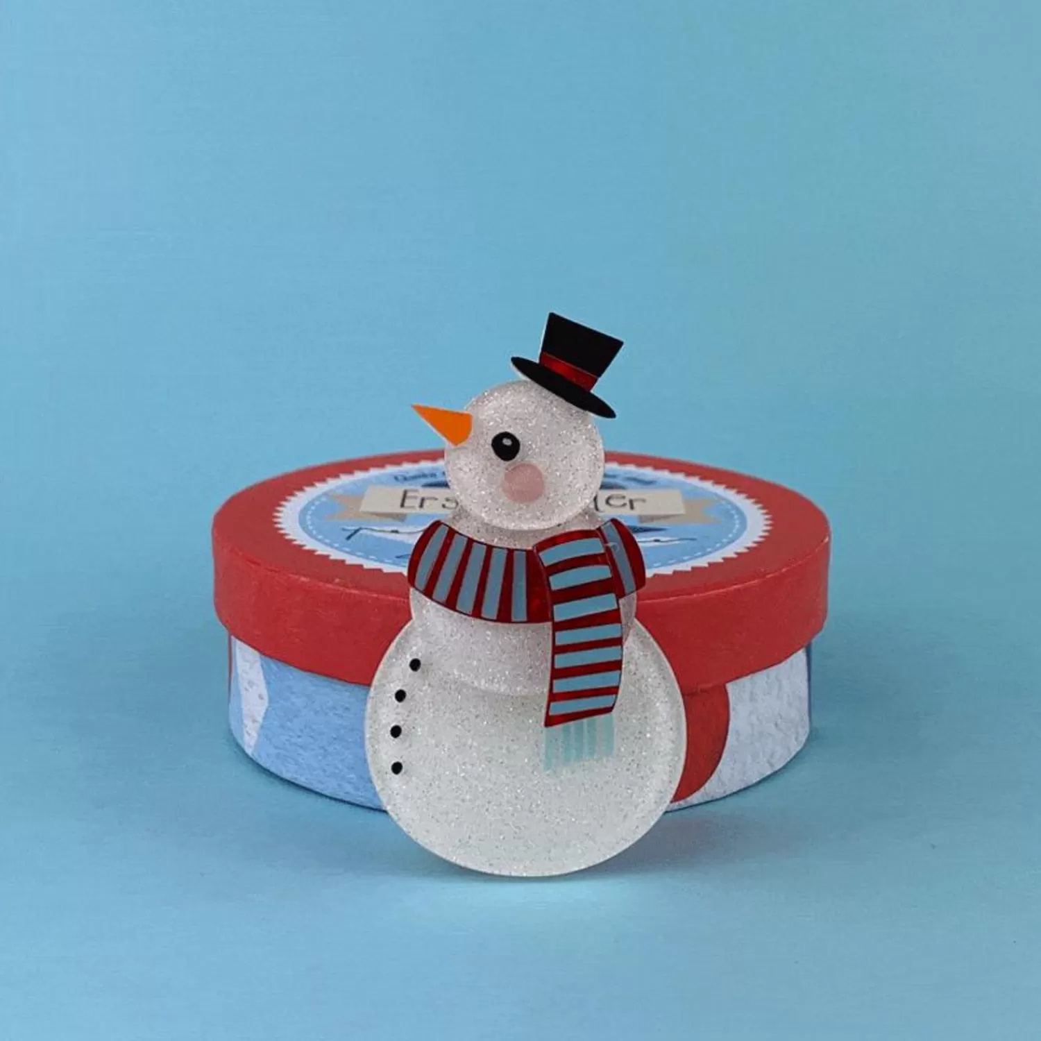 Snuggy Snowman Brooch*Erstwilder Store