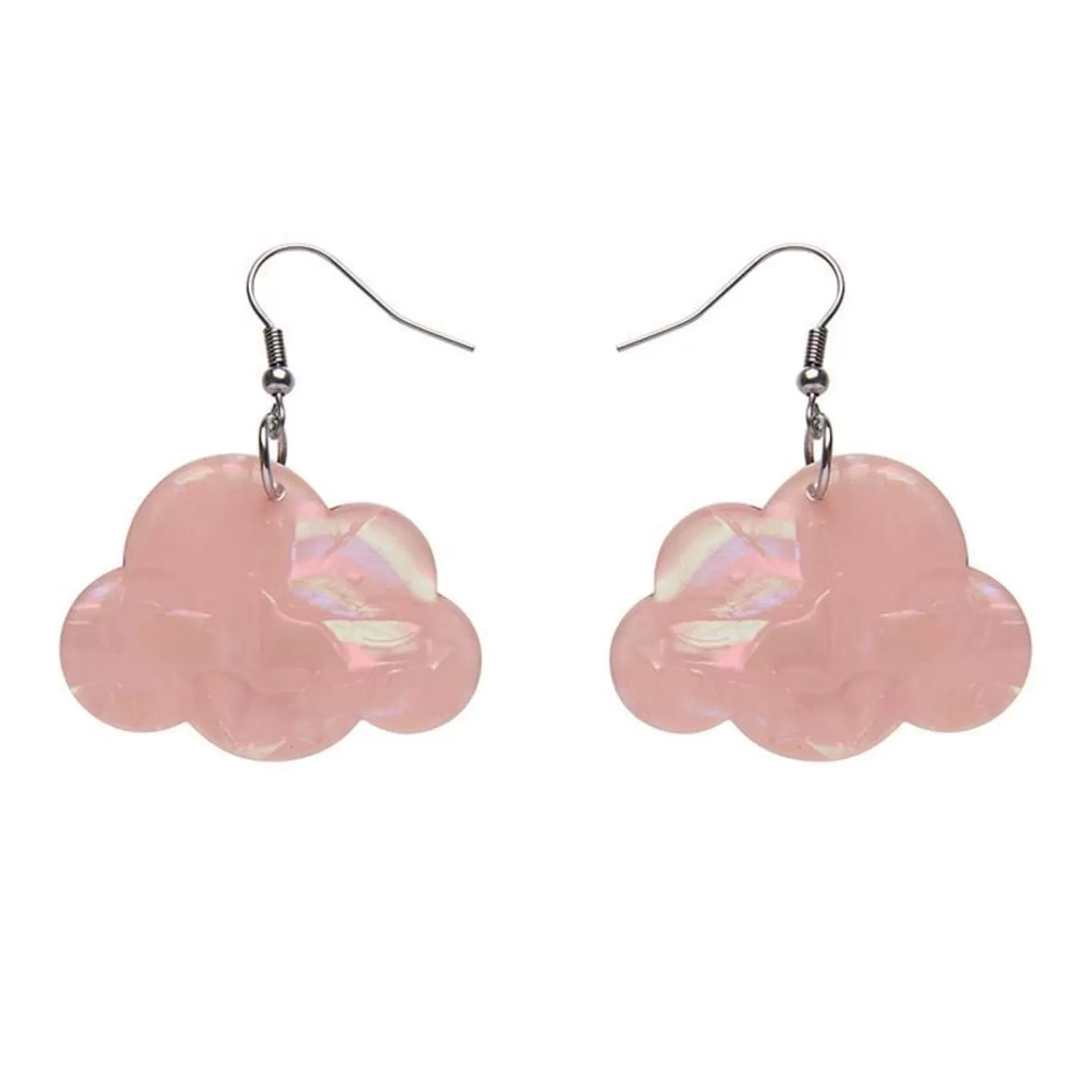 Solid Cloud Solid Glitter Resin Drop Earrings - Pink*Erstwilder Cheap