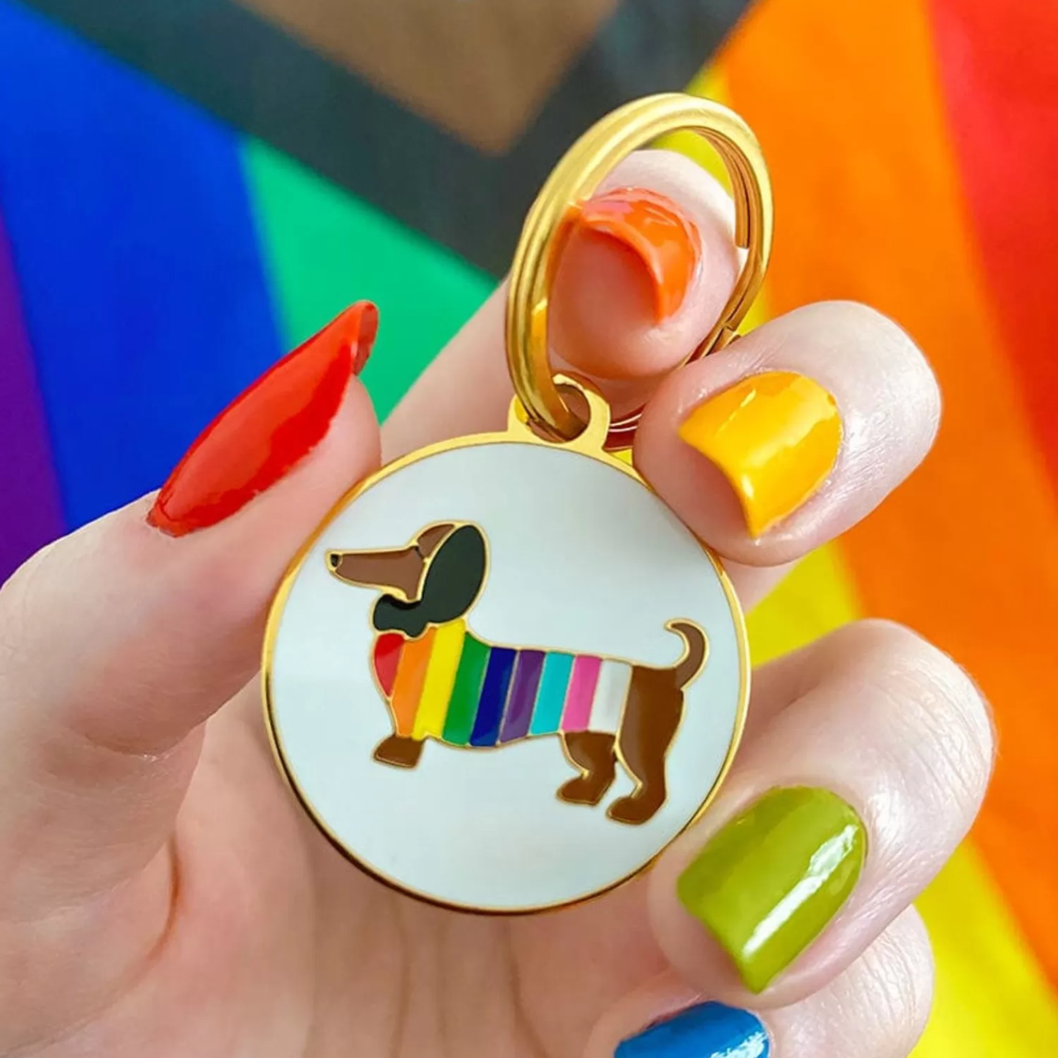 Spiffy The Supportive Dog Enamel Charm*Erstwilder Clearance