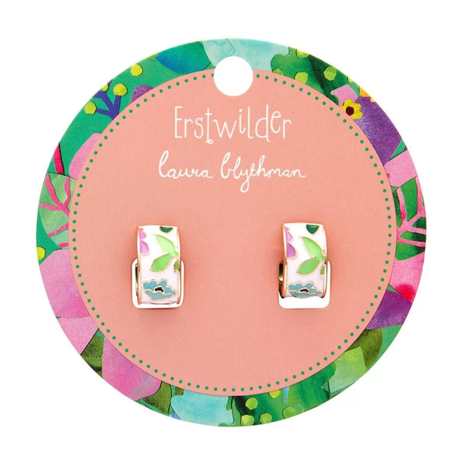 Spring To Life Enamel Huggie Earrings*Erstwilder Clearance