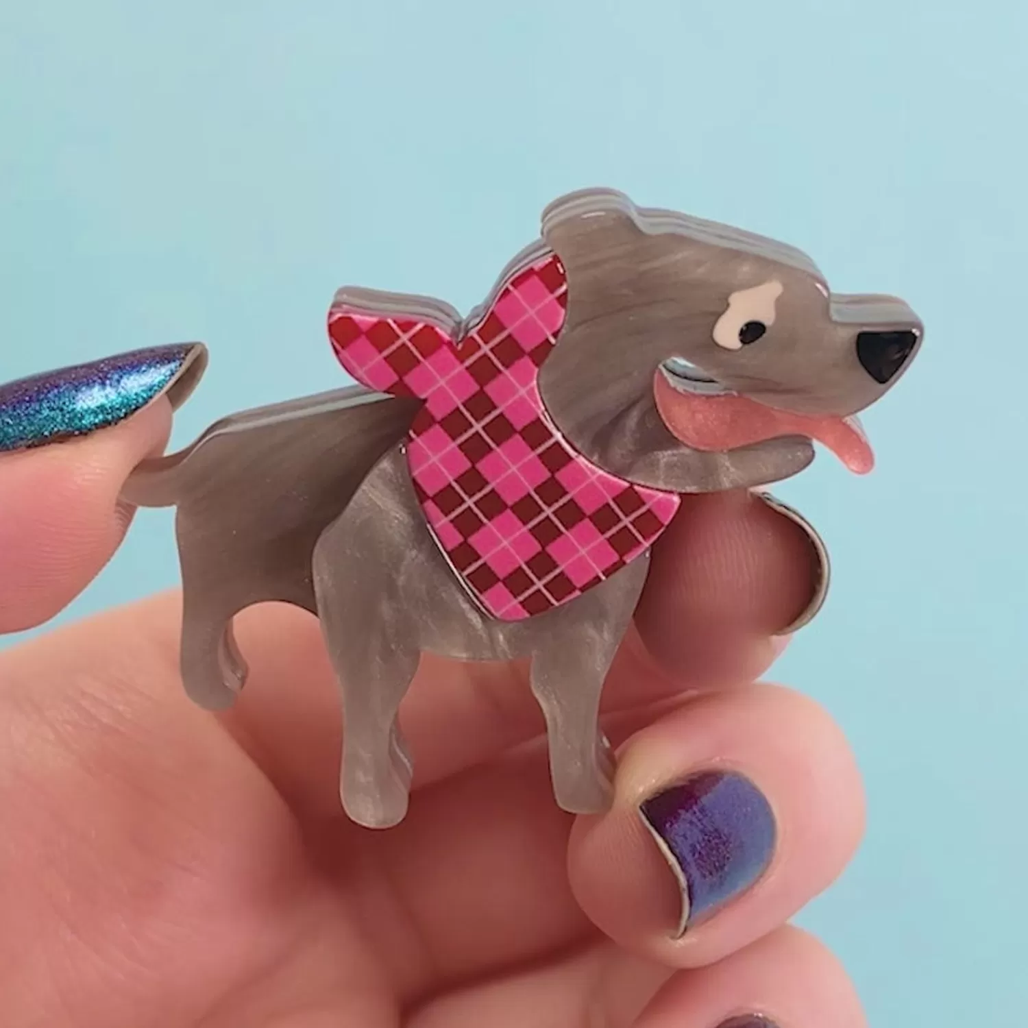 Staffy Stan Mini Brooch*Erstwilder Shop