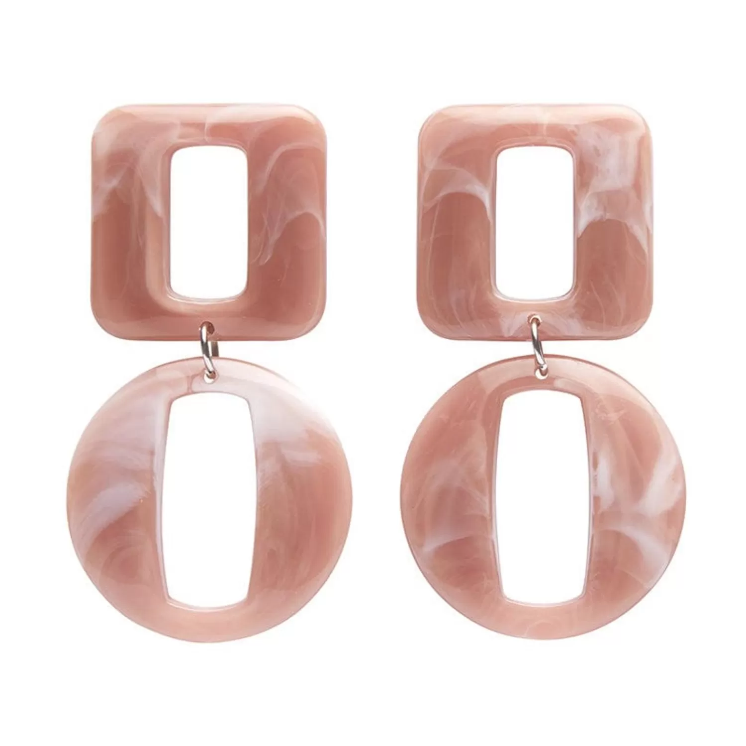 Statement Marble Chunky Drop Earrings - Pink*Erstwilder Flash Sale