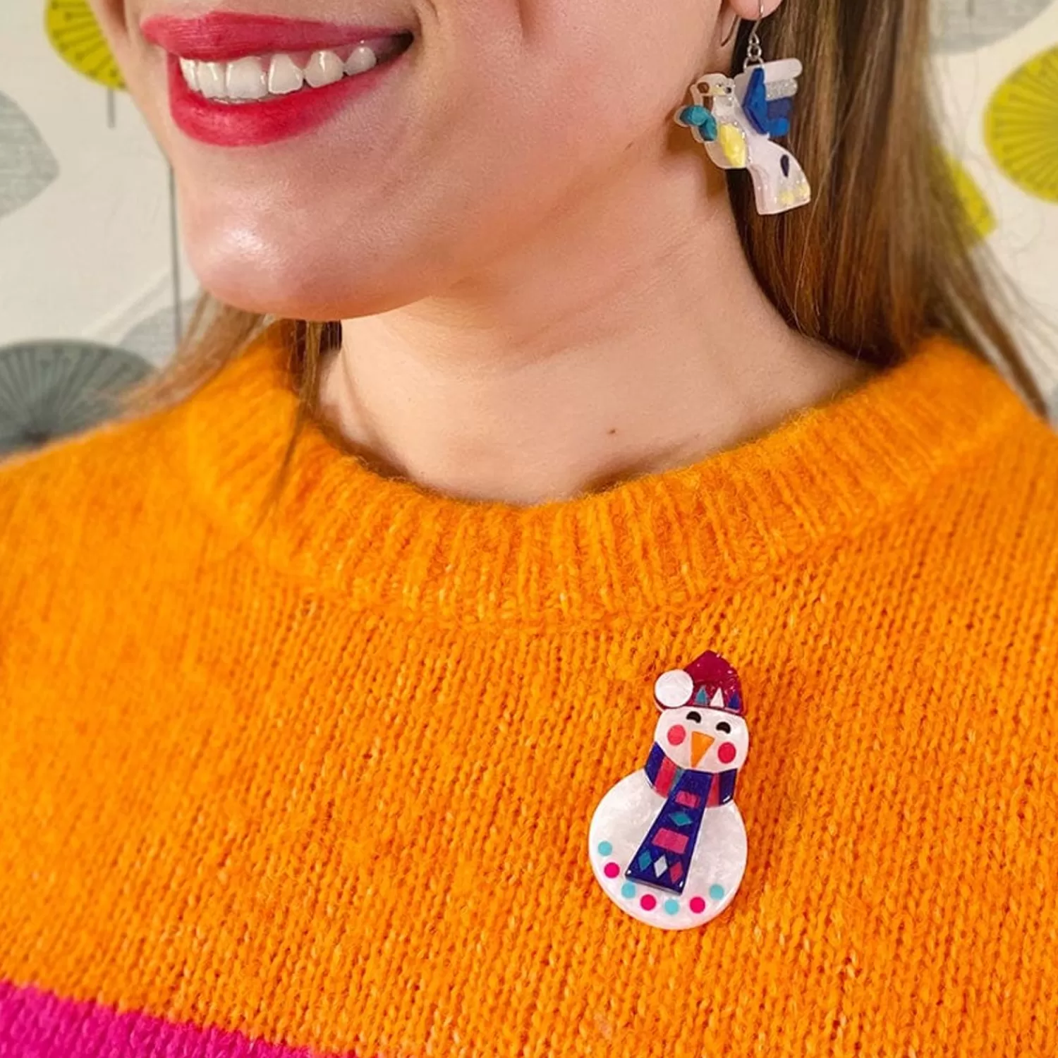 Stay Frosty, Snowman Brooch*Erstwilder Online