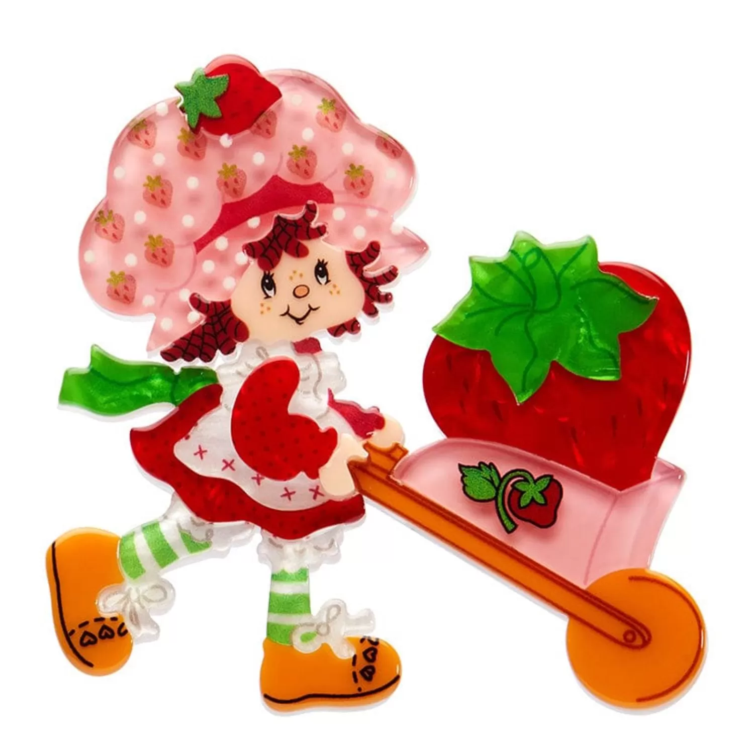 Strawberry Wheelbarrow Brooch*Erstwilder Outlet