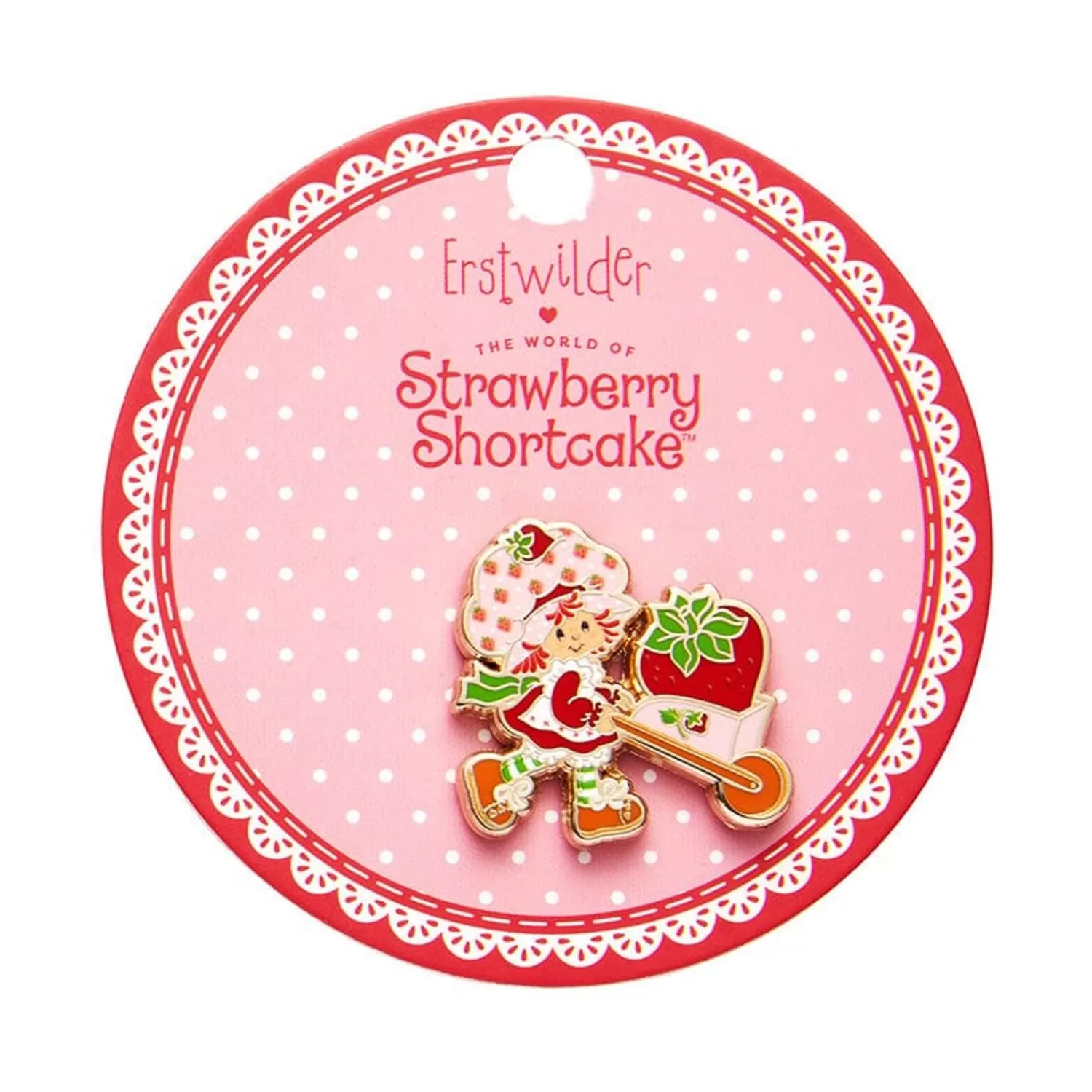 Strawberry Wheelbarrow Enamel Pin*Erstwilder Outlet