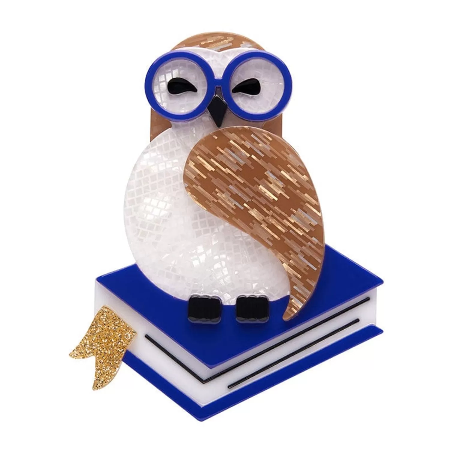 Studious Snow Owl Brooch*Erstwilder Best Sale