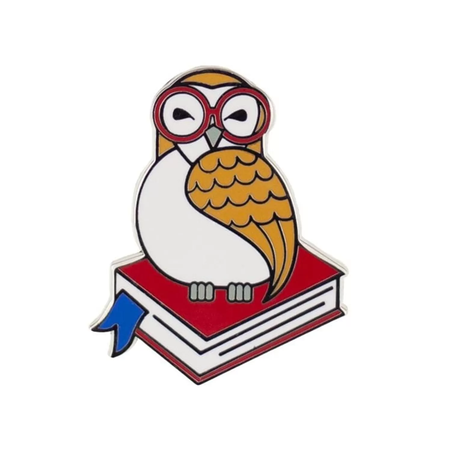 Studious Snow Owl Enamel Pin*Erstwilder Clearance