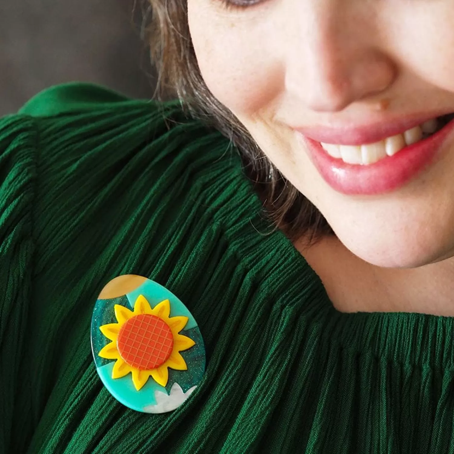 Sunflower Of Love Brooch*Erstwilder Online