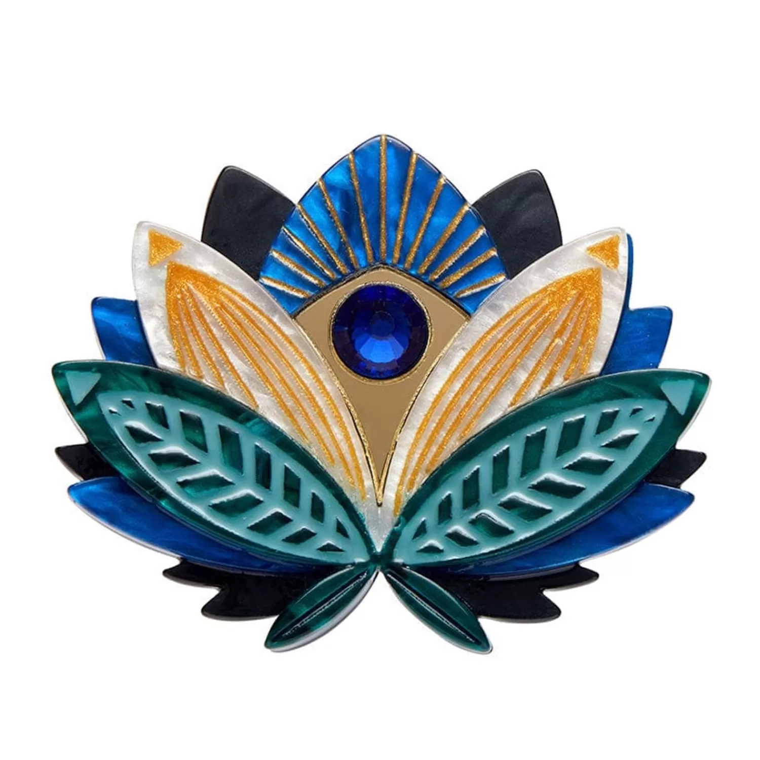 The Blue Lotus Brooch*Erstwilder Fashion