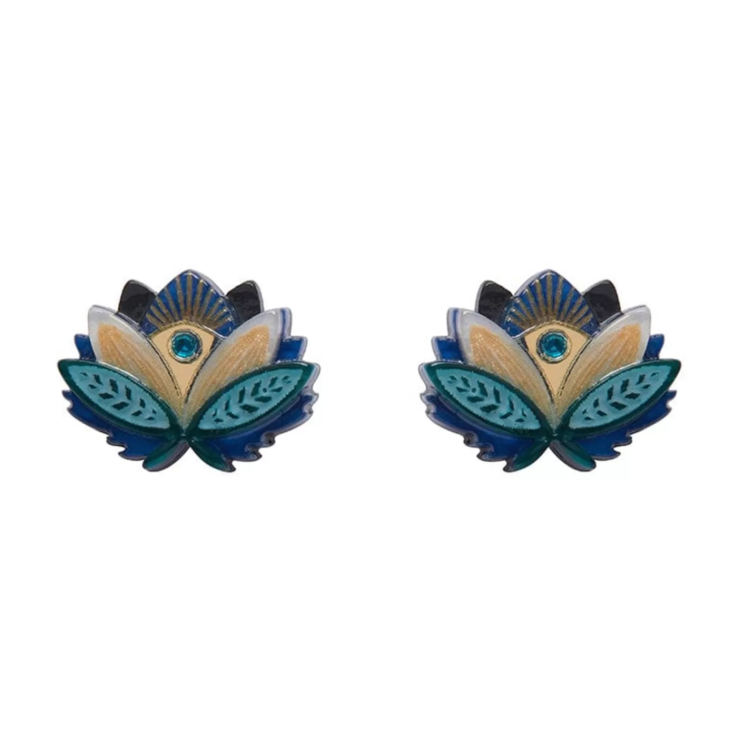 The Blue Lotus Stud Earrings*Erstwilder Best