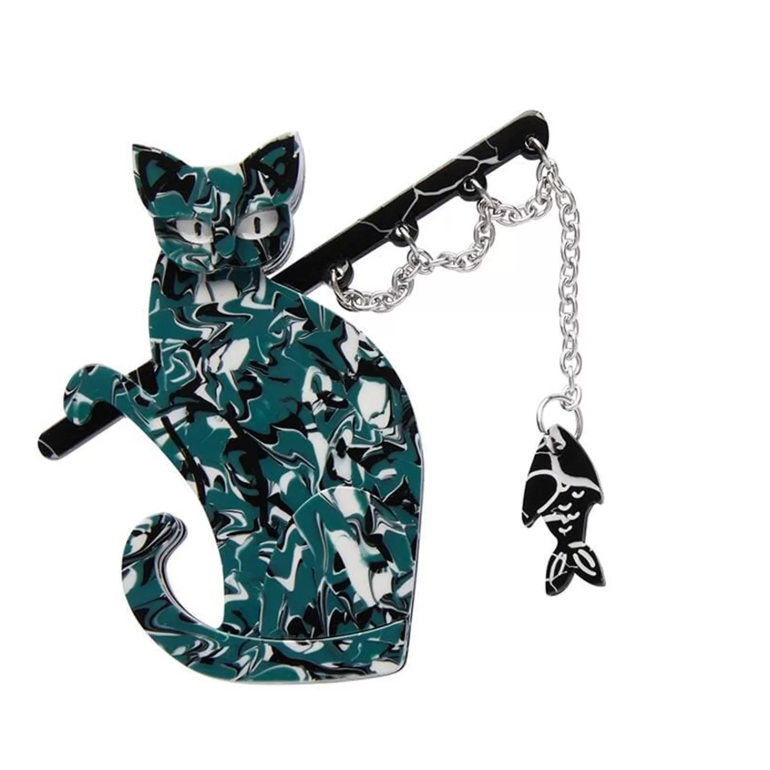 The Famous Fishing Cat Brooch*Erstwilder Fashion