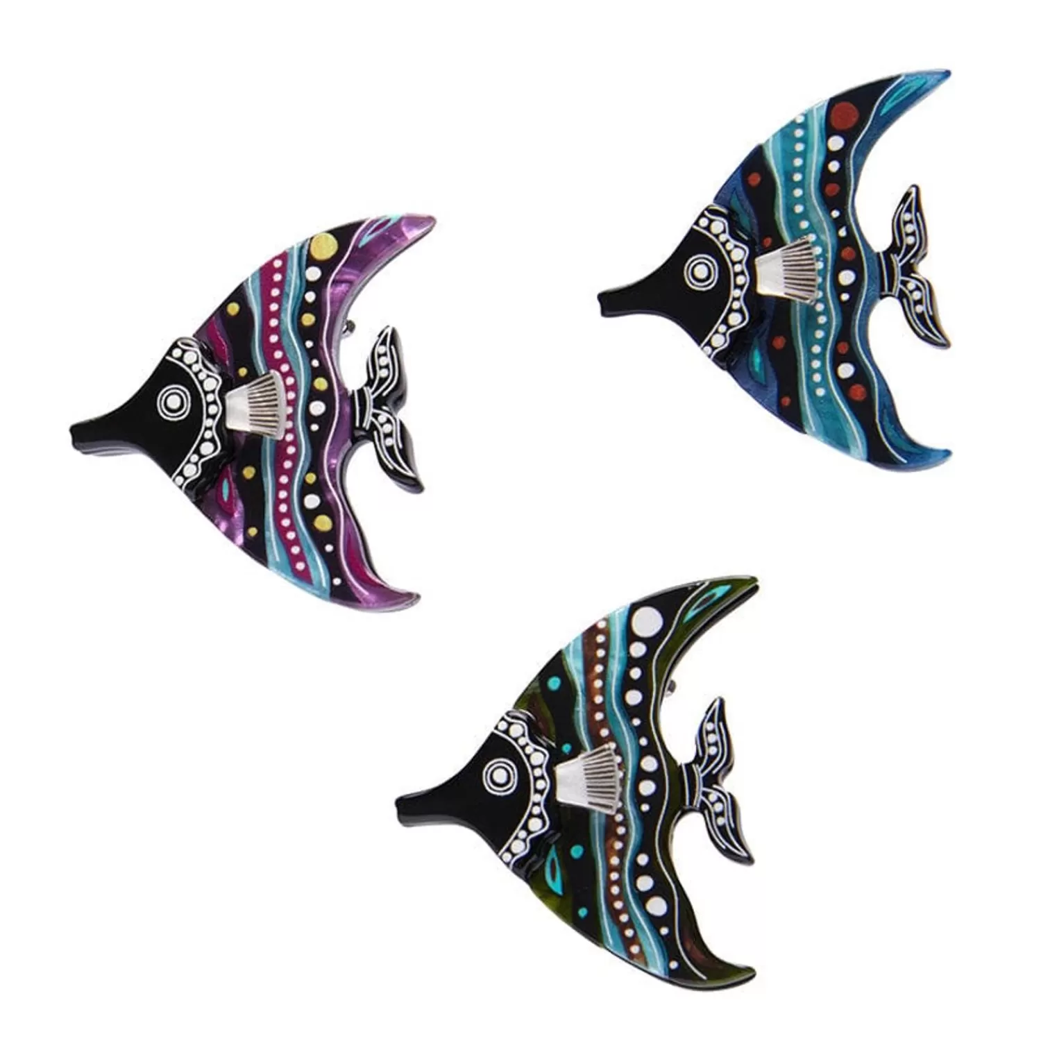 The Fish 'Guya' Mini Brooch Set*Erstwilder Flash Sale