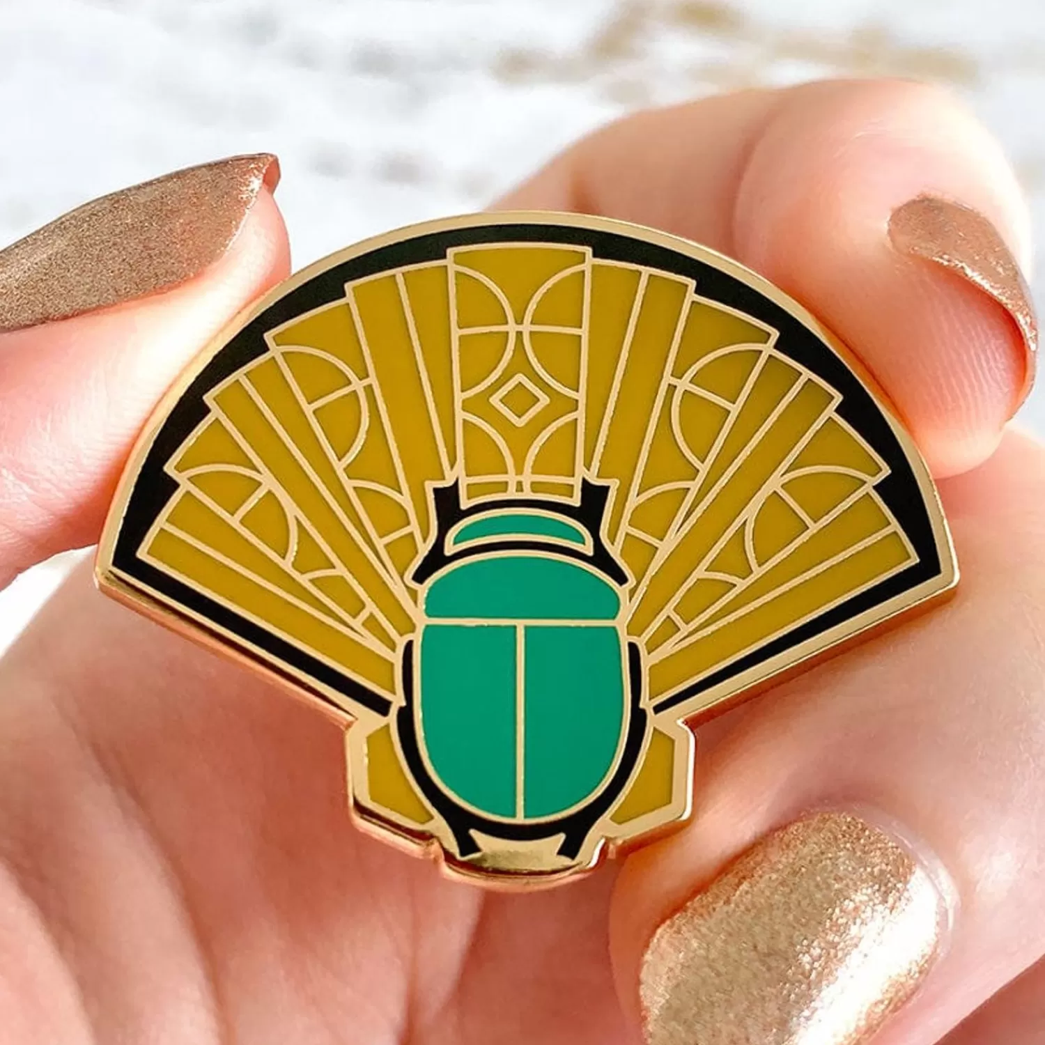 The Heart Of Egypt Scarab Enamel Pin*Erstwilder Outlet