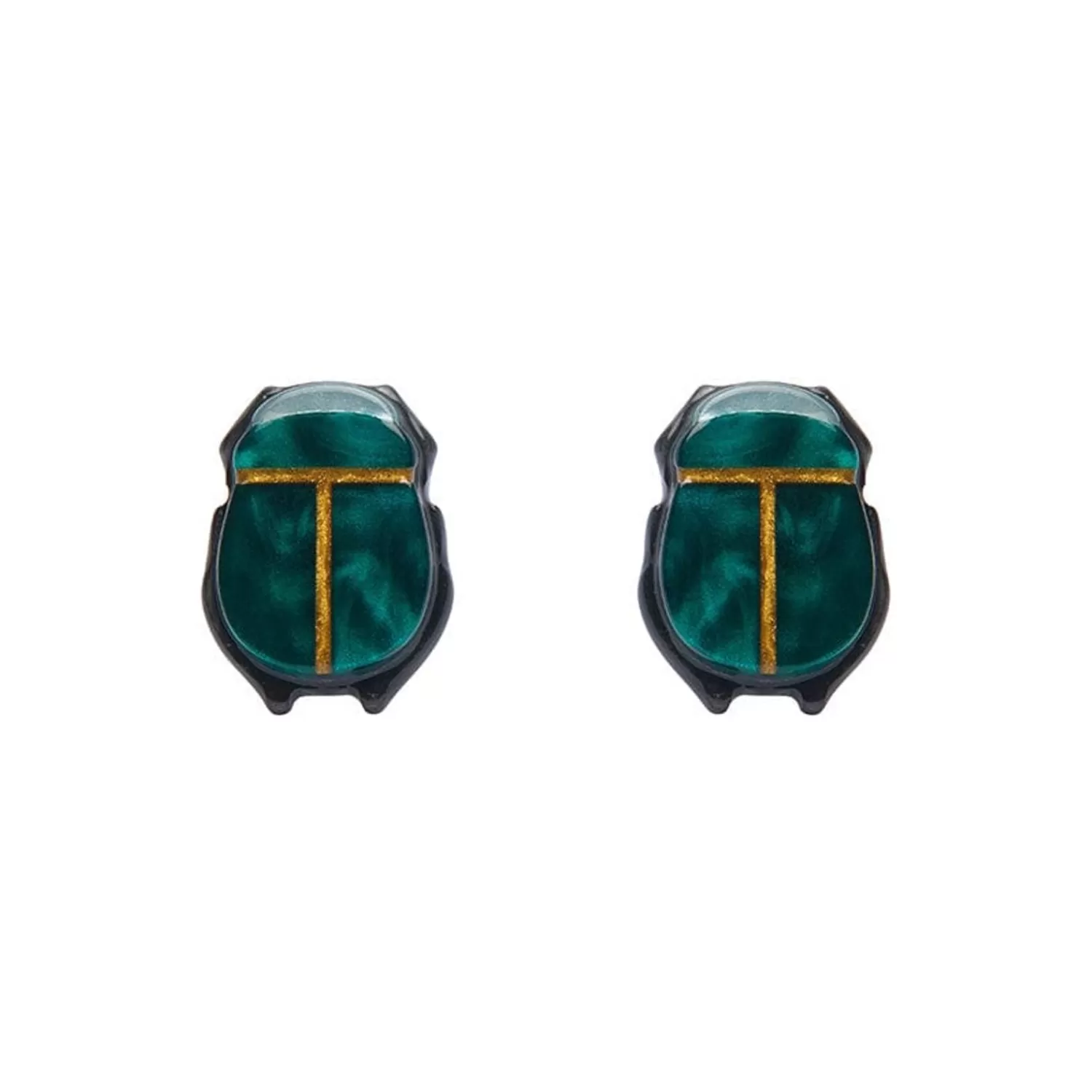 The Heart Of Egypt Scarab Stud Earrings*Erstwilder Best