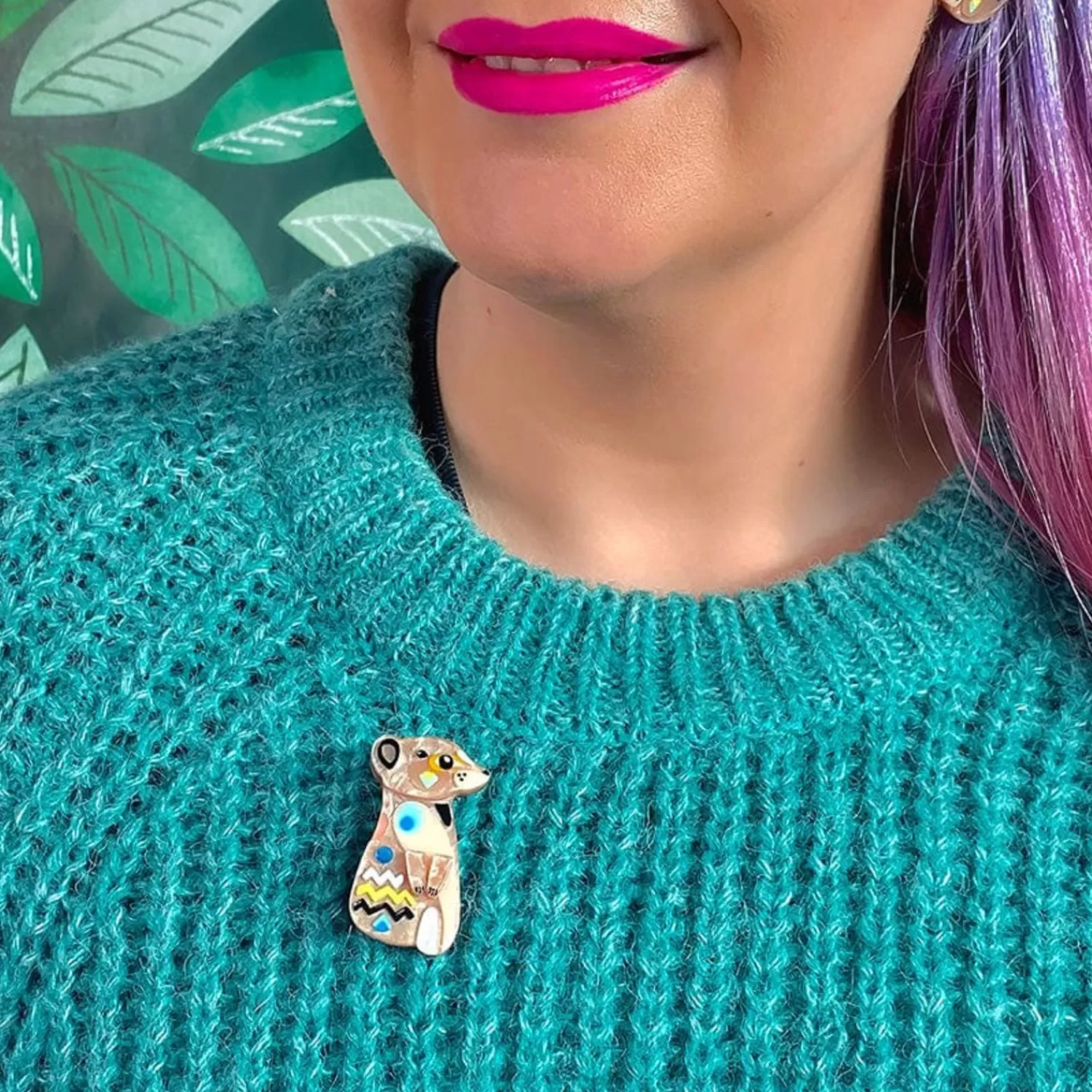 The Masterful Meerkat Mini Brooch*Erstwilder Outlet