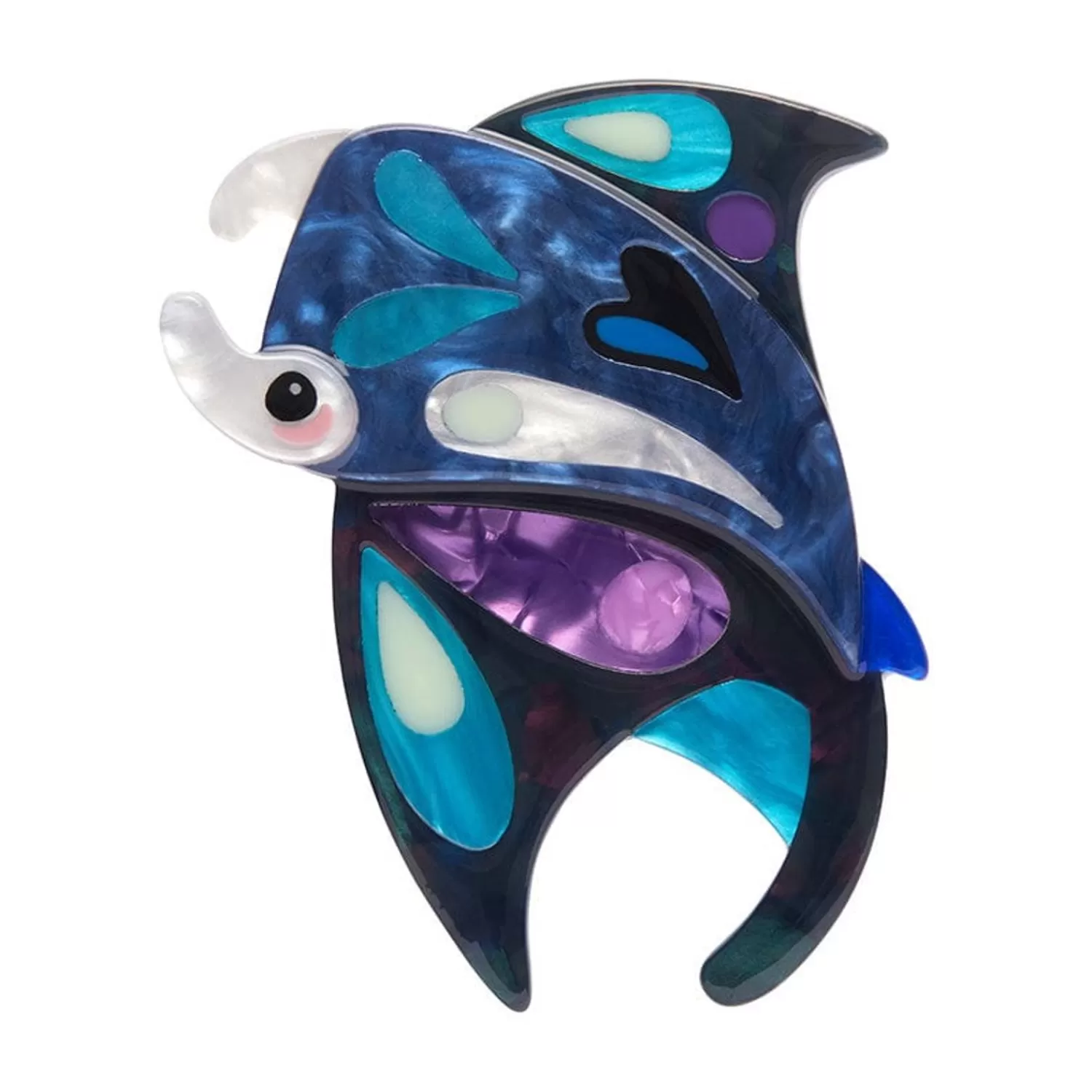 The Mercurial Manta Ray Brooch*Erstwilder Shop