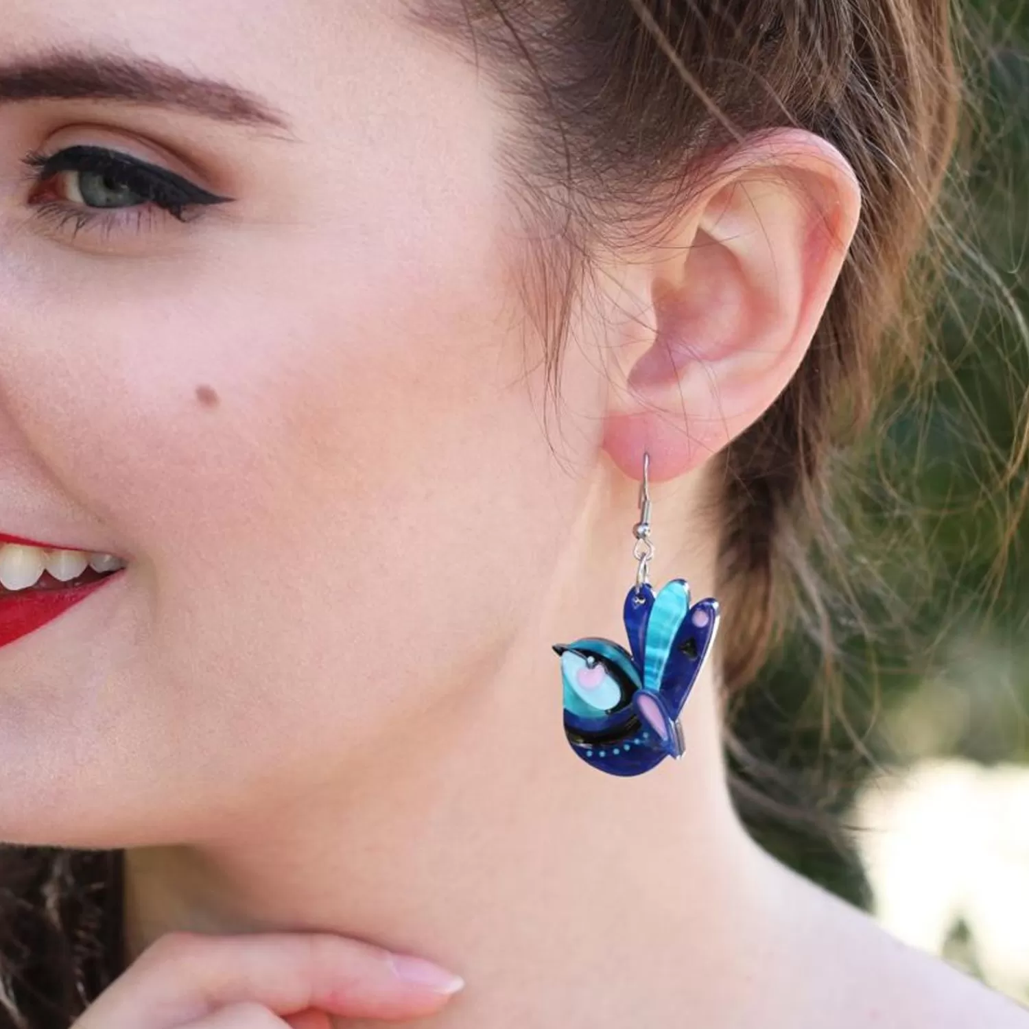 The Splendid Fairy Wren Earrings*Erstwilder Online